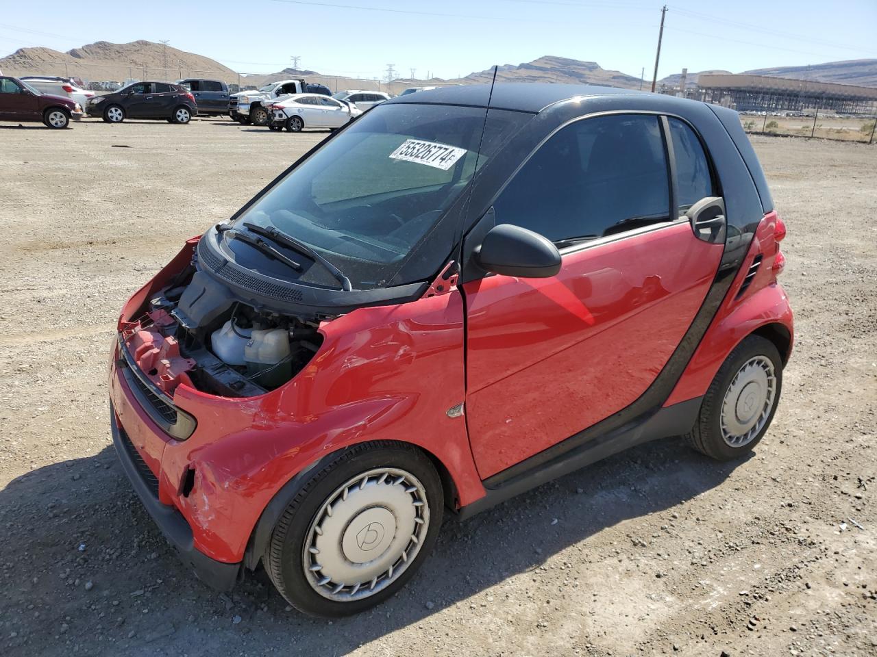 2012 Smart fortwo Pure, VIN WMEEJ3BA7CK522578 — Front end