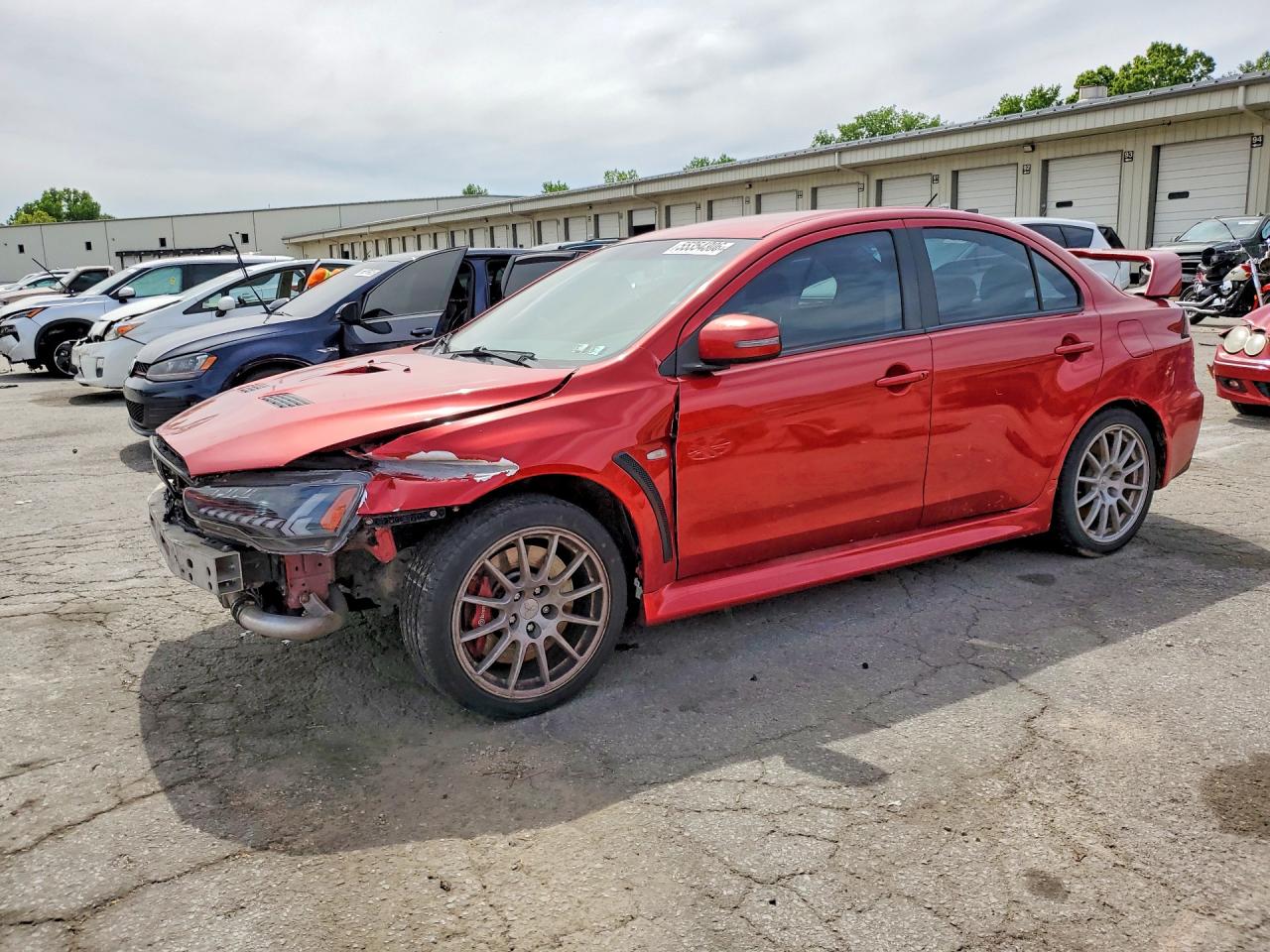 2015 Mitsubishi Lancer Evolution GSR, VIN JA32W8FV0FU012416 — Front end