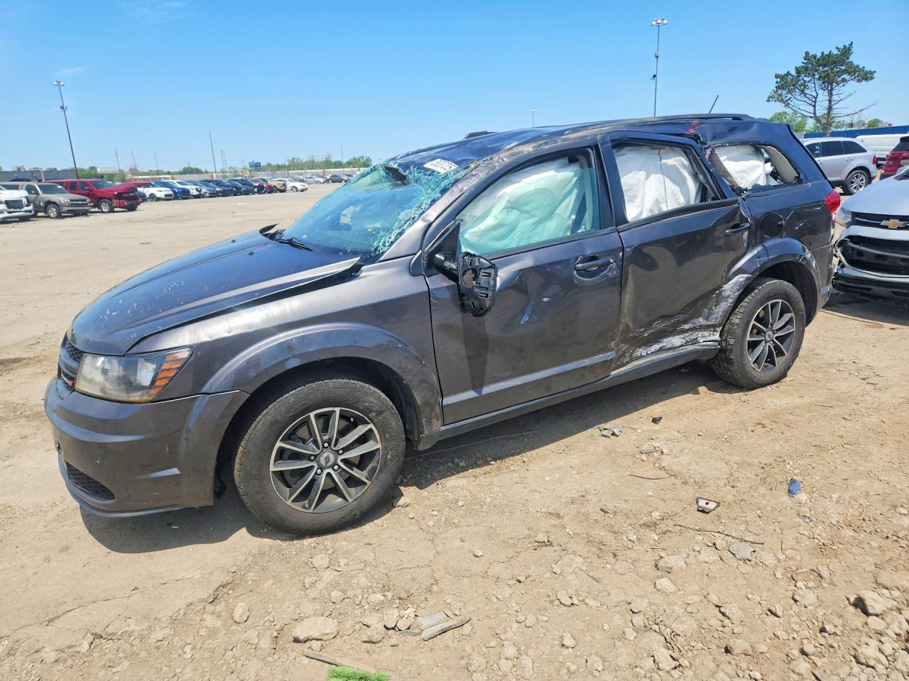 2018 Dodge Journey SE, VIN 3C4PDDAG9JT237175 — Опрокидывание