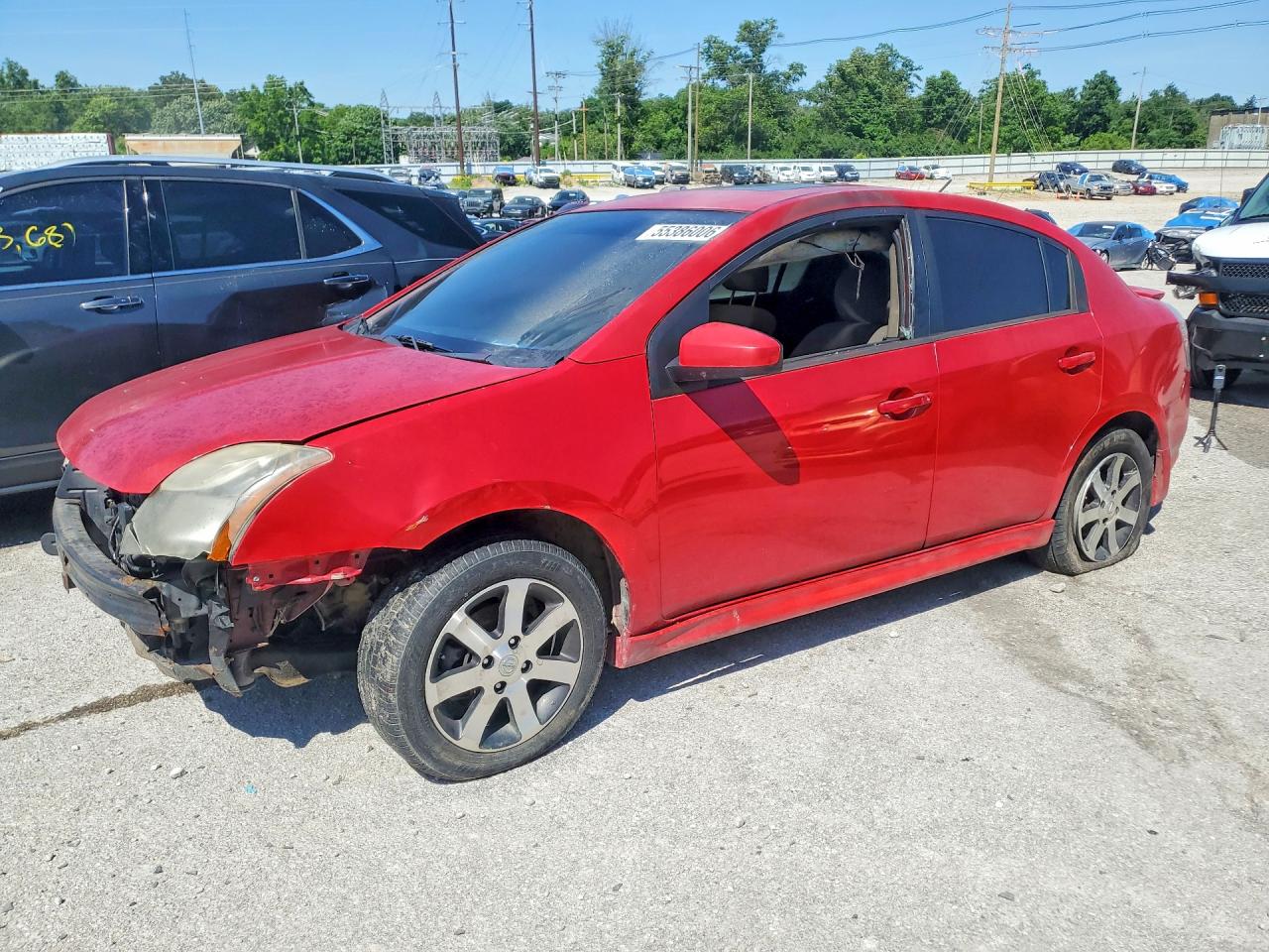 2012 Nissan Sentra SL, VIN 3N1AB6AP1CL781148 — Interior fire