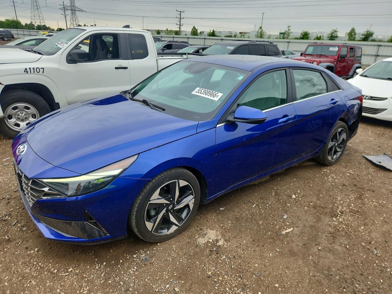 2021 Hyundai Elantra Limited, VIN 5NPLP4AG5MH026744 — Rear end