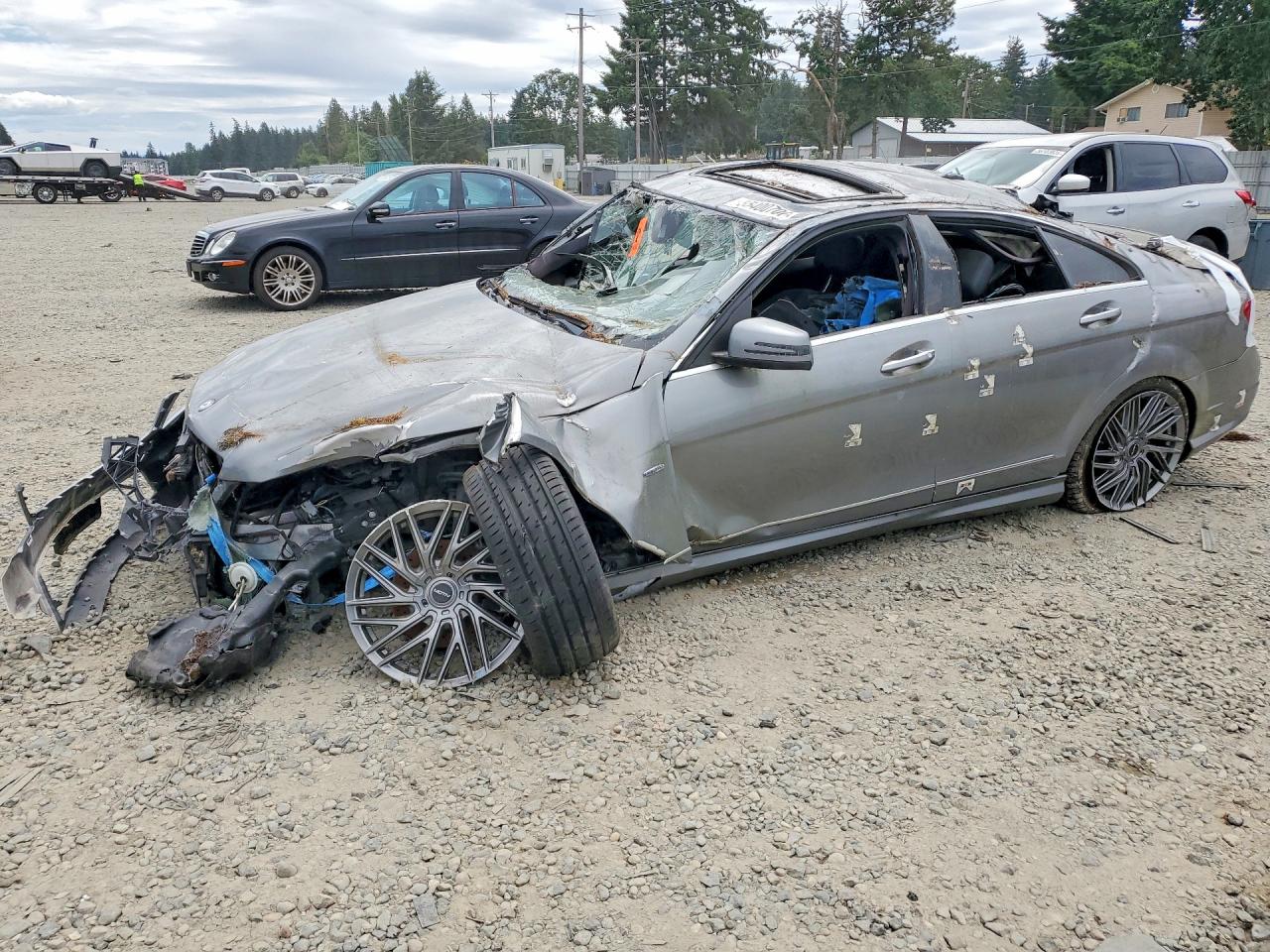 2012 Mercedes-Benz C 250 Sport, VIN WDDGF4HB0CR236065 — Rollover