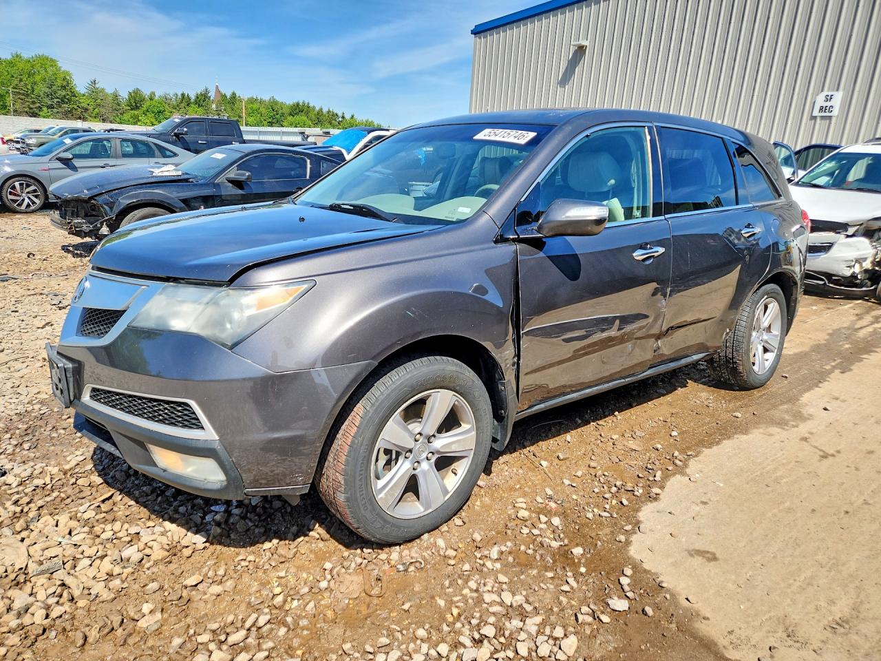 2012 Acura MDX Technology, VIN 2HNYD2H38CH530115 — Side