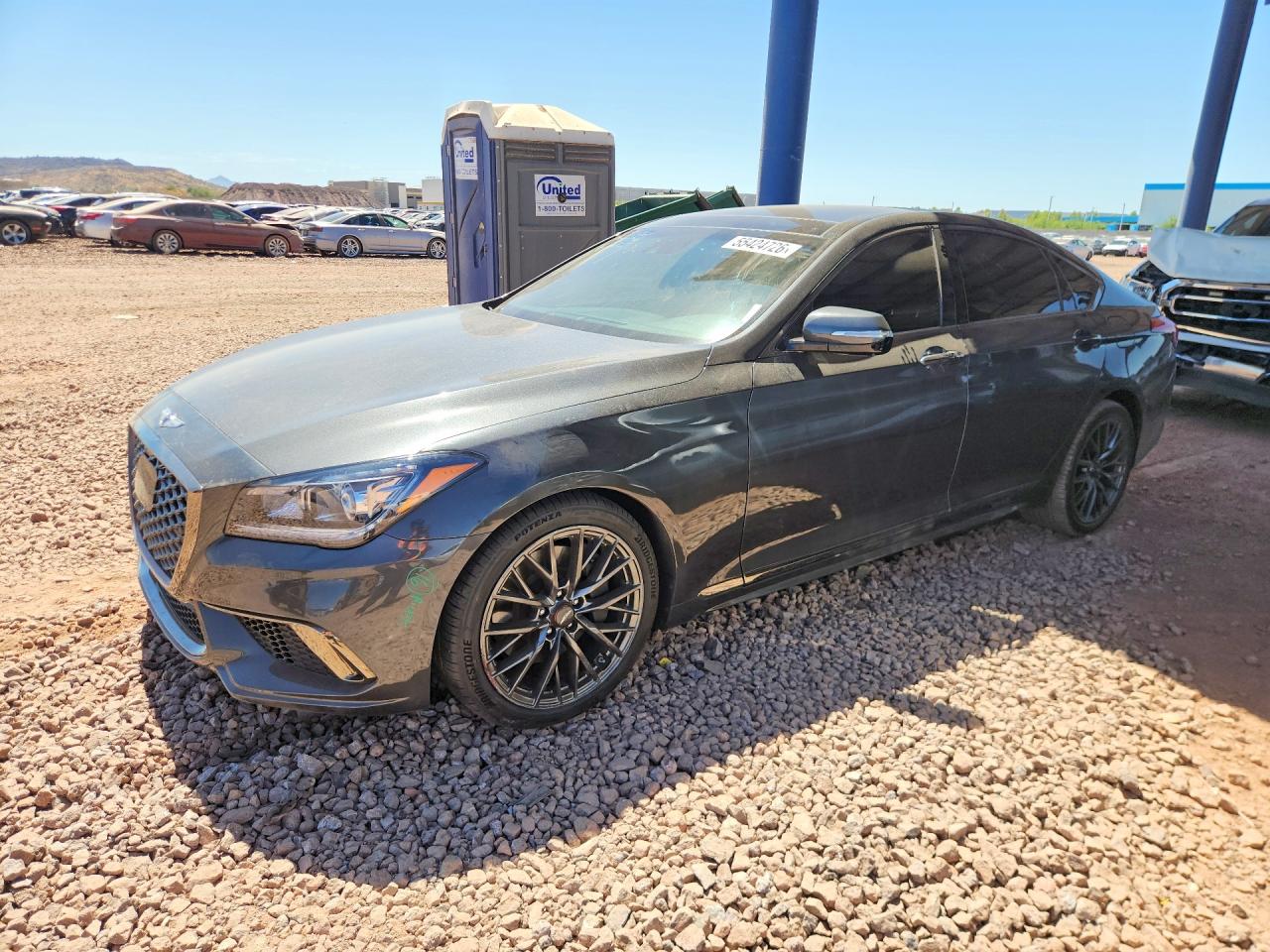 2020 Genesis G80 3.8L, VIN KMTFN4JE7LU335087 — Side