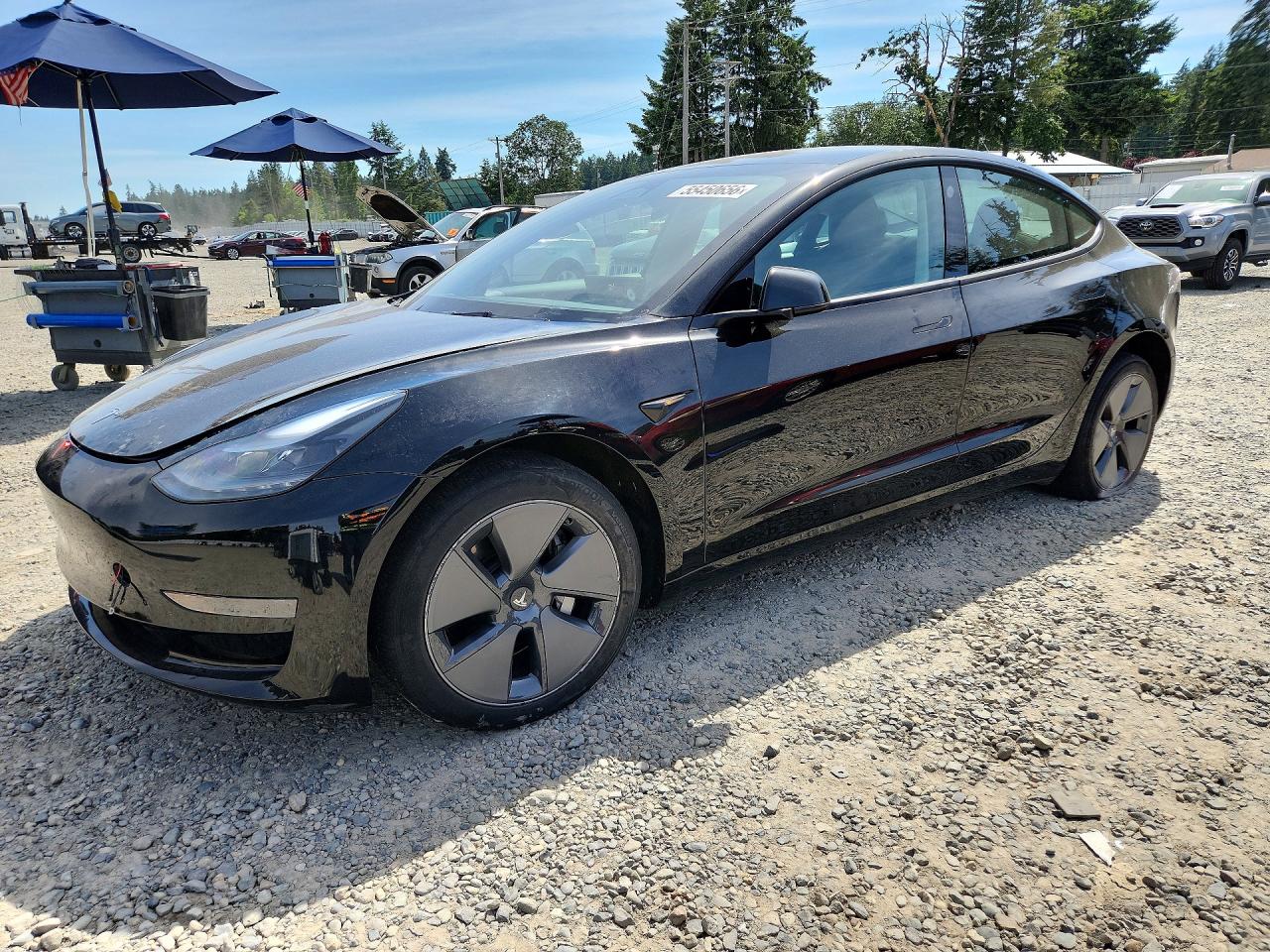 2023 Tesla Model 3, VIN 5YJ3E1EA2PF712933 — Front end