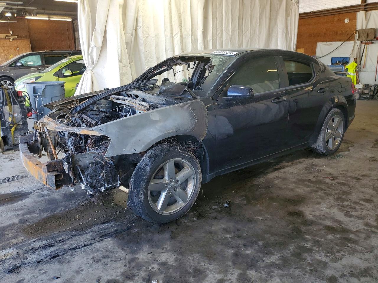 2012 Dodge Avenger SXT, VIN 1C3CDZCB8CN313795 — Engine fire