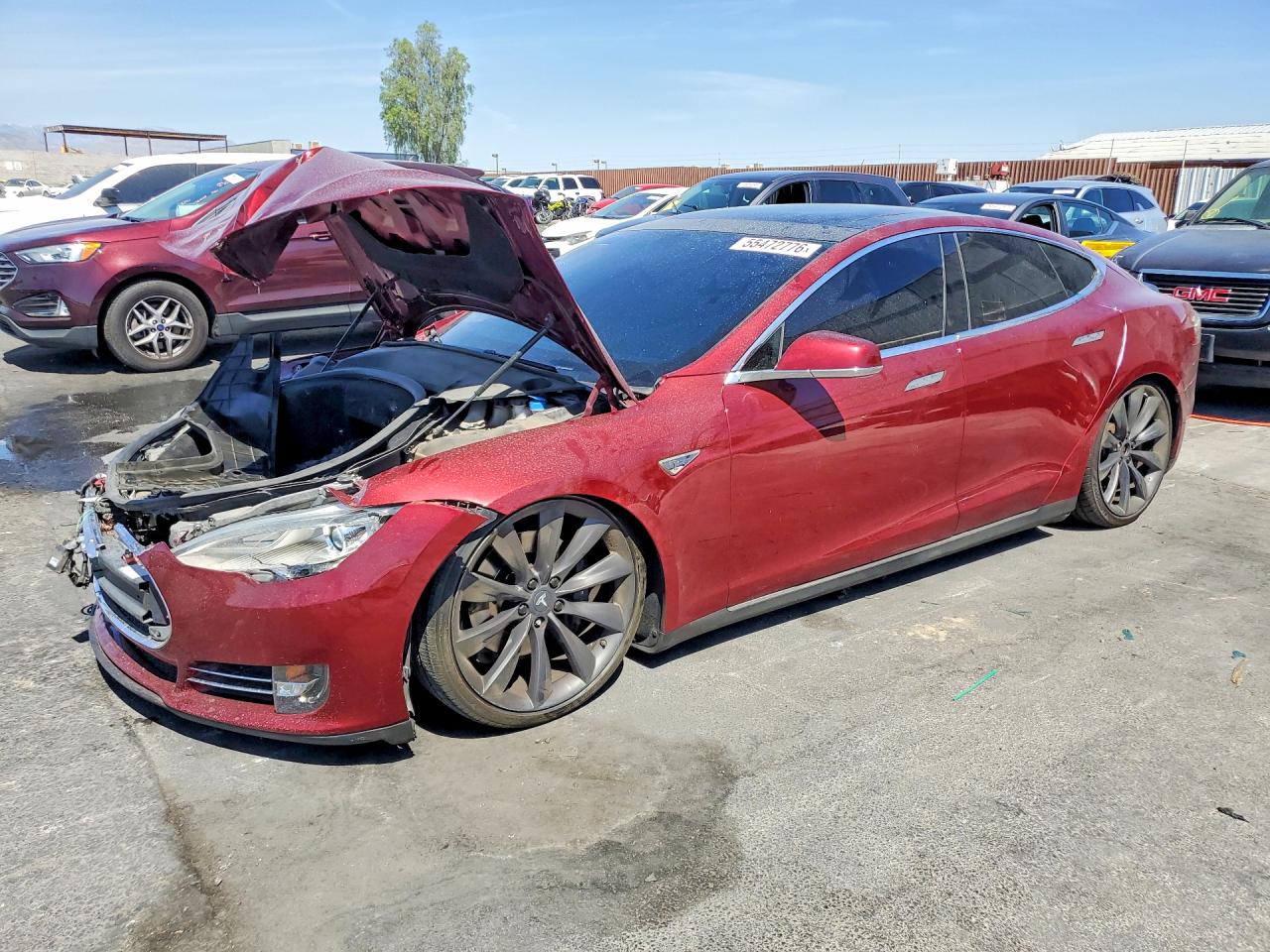 2012 Tesla Model S Performance, VIN 5YJSA1DP6CFS00454 — Перед