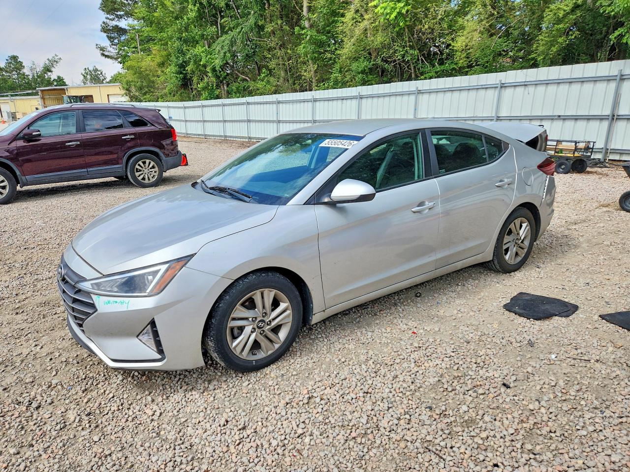 2019 Hyundai Elantra SEL, VIN 5NPD84LFXKH454716 — Rear end