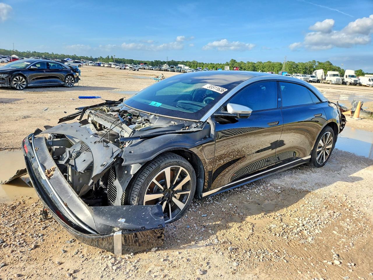 2022 Lucid Air Grand Touring, VIN 50EA1GBA4NA001102 — Front end