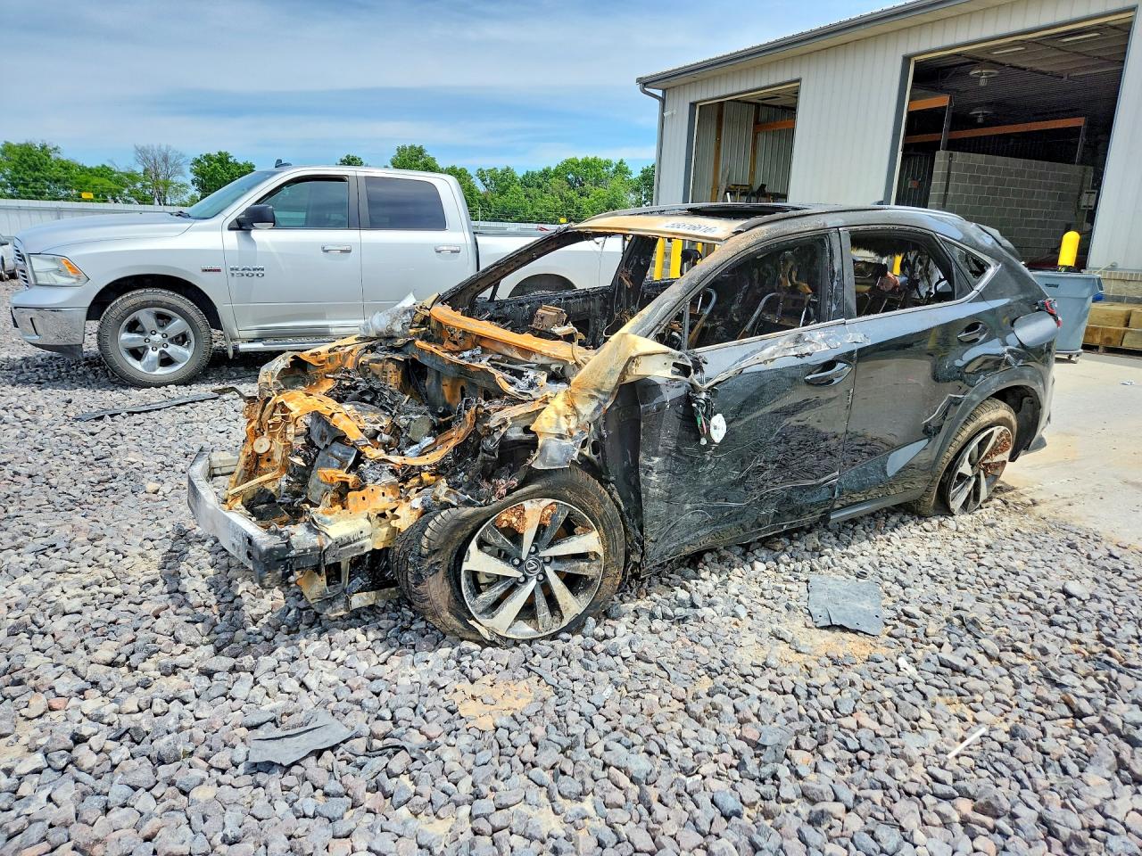 2021 Lexus NX 300, VIN JTJGARDZ8M5029230 — Interior fire