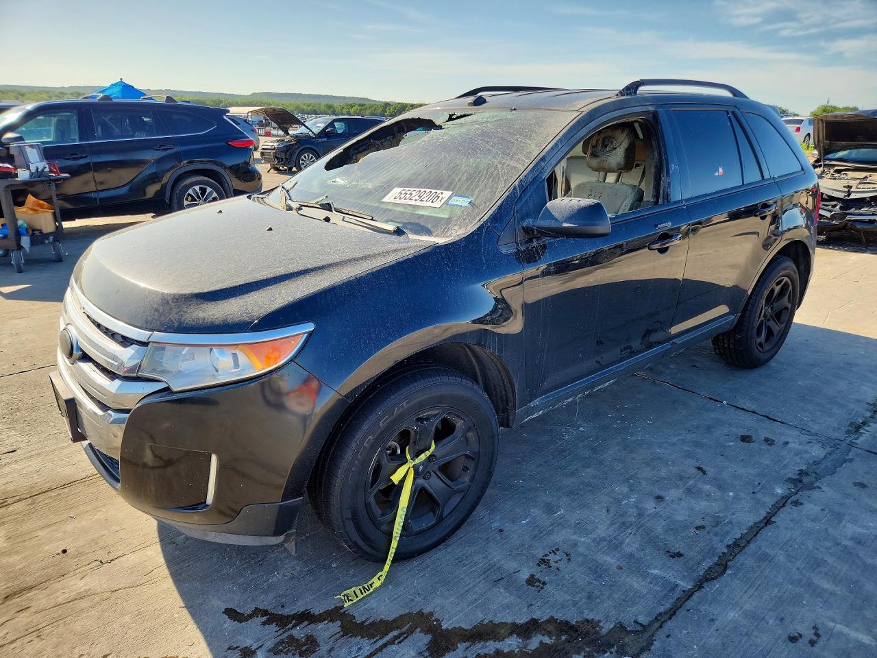 2013 Ford Edge SEL, VIN 2FMDK3JC0DBA73861 — Interior fire