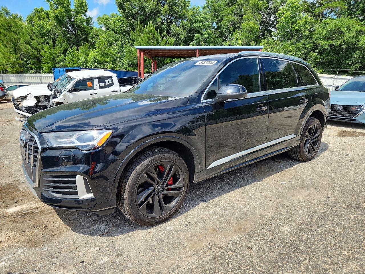 2020 Audi Q7 Premium, VIN WA1AJAF74LD010016 — Rear end