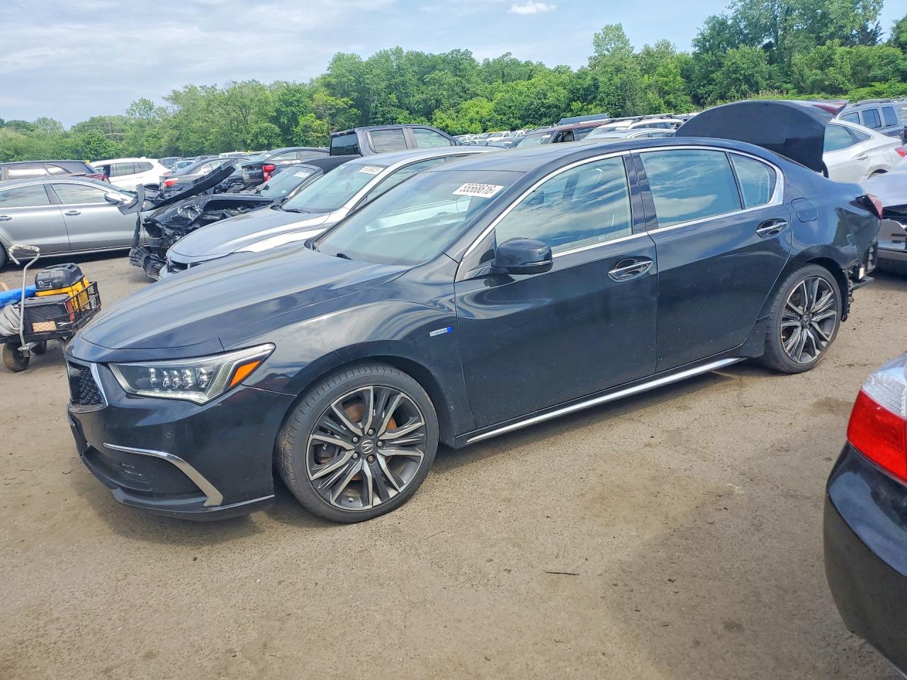 2018 Acura RLX Hybrid Sport, VIN JH4KC2F98JC000456 — Rear end