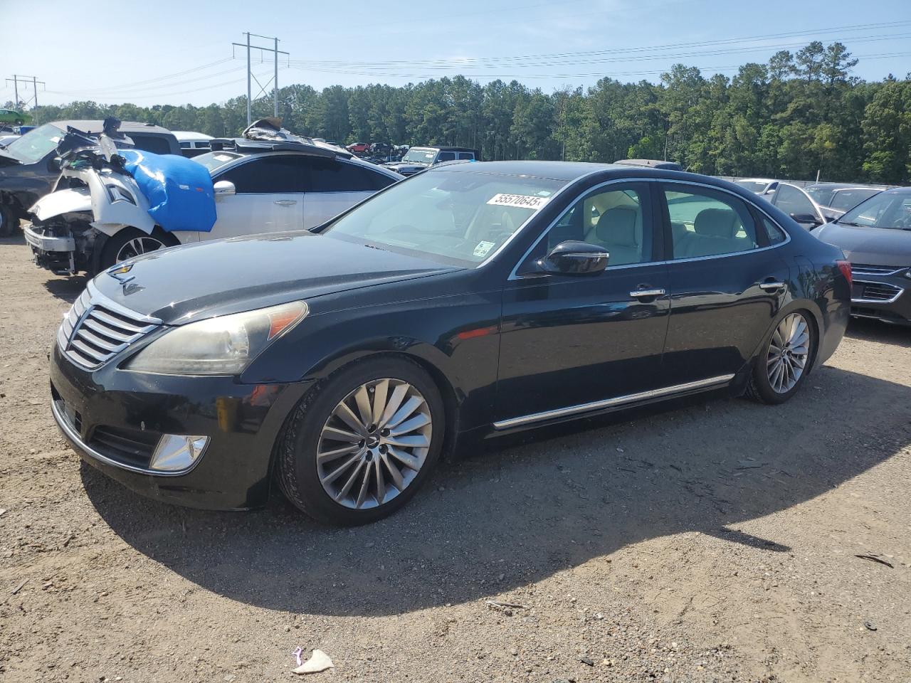 2014 Hyundai Equus Signature, VIN KMHGH4JHXEU085606 — Side