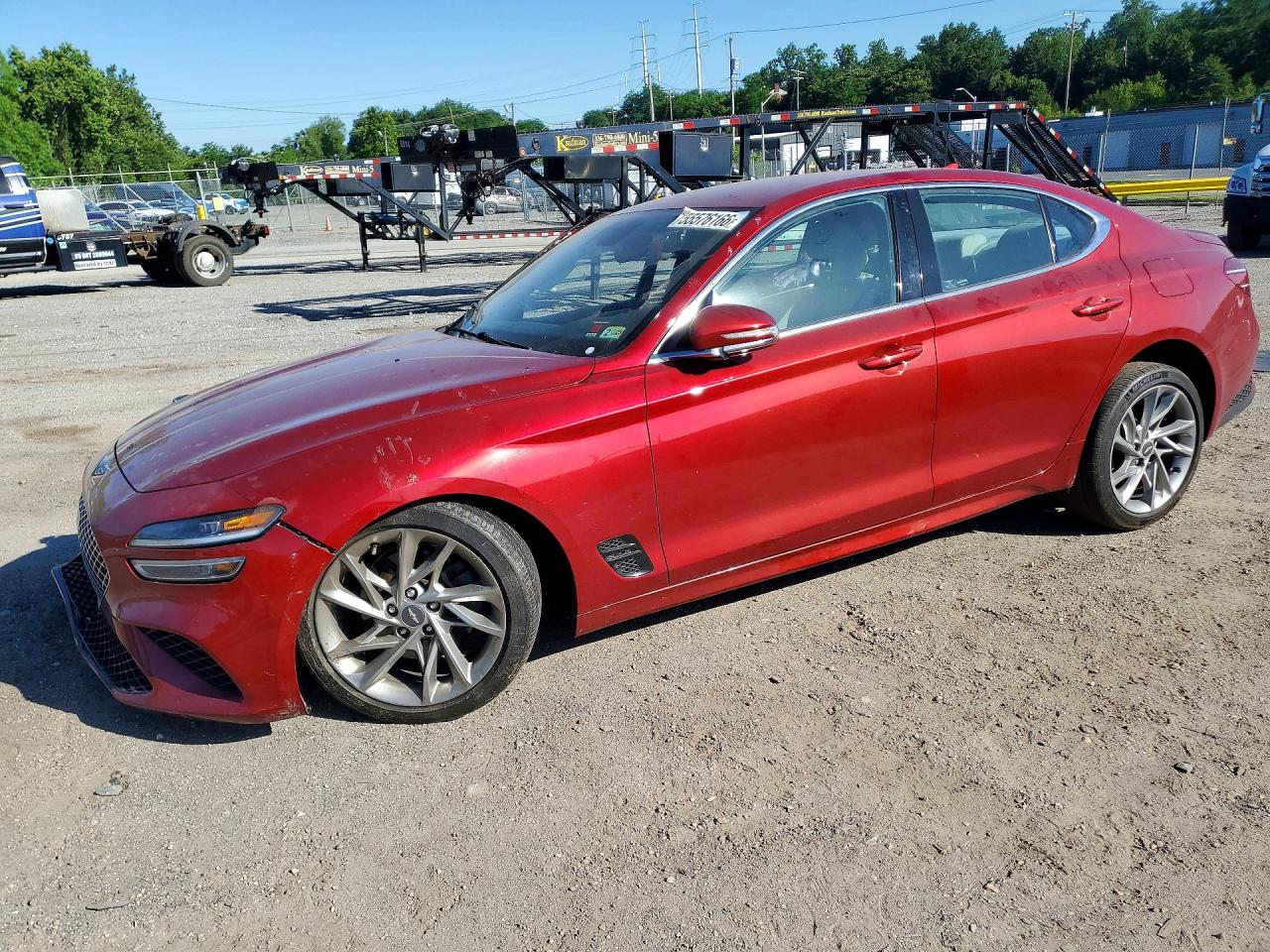 2022 Genesis G70 2.0T, VIN KMTG34TA2NU095583 — Undercarriage