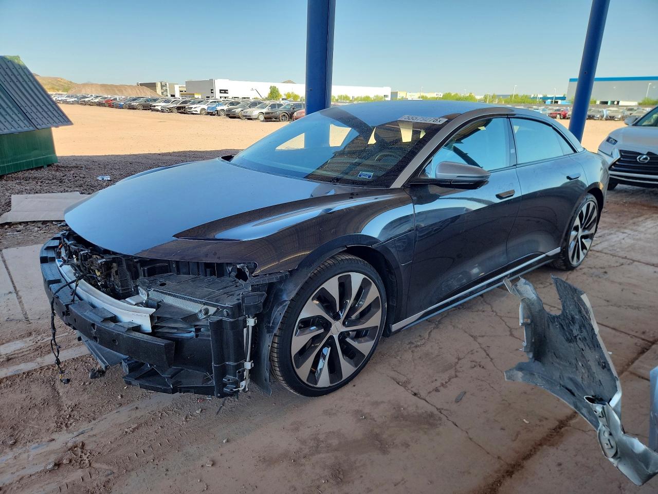 2022 Lucid Air Grand Touring, VIN 50EA1GBA7NA005998 — Front end