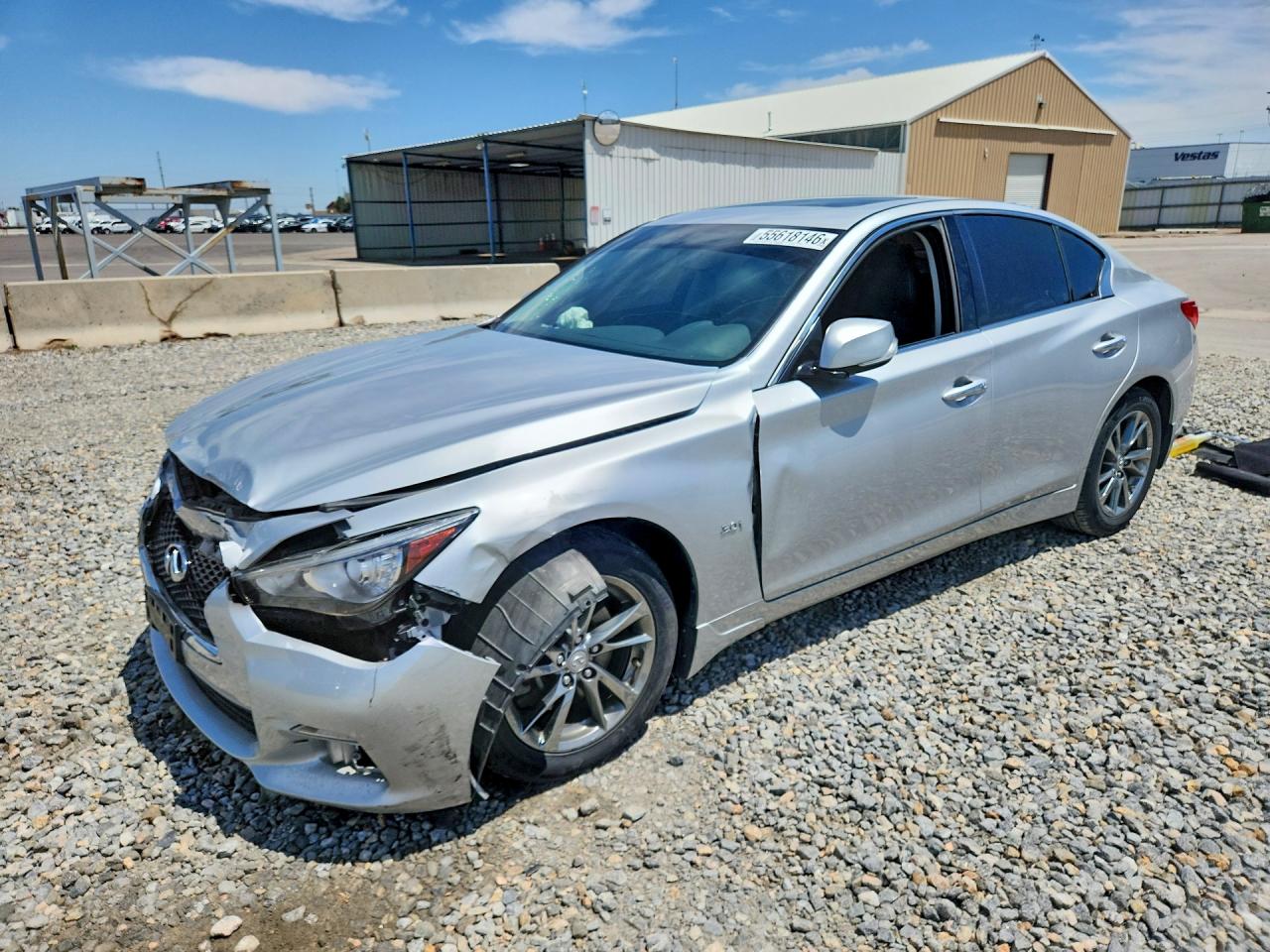 2017 Infiniti Q50 Signature Edition, VIN JN1EV7ARXHM837939 — Front end
