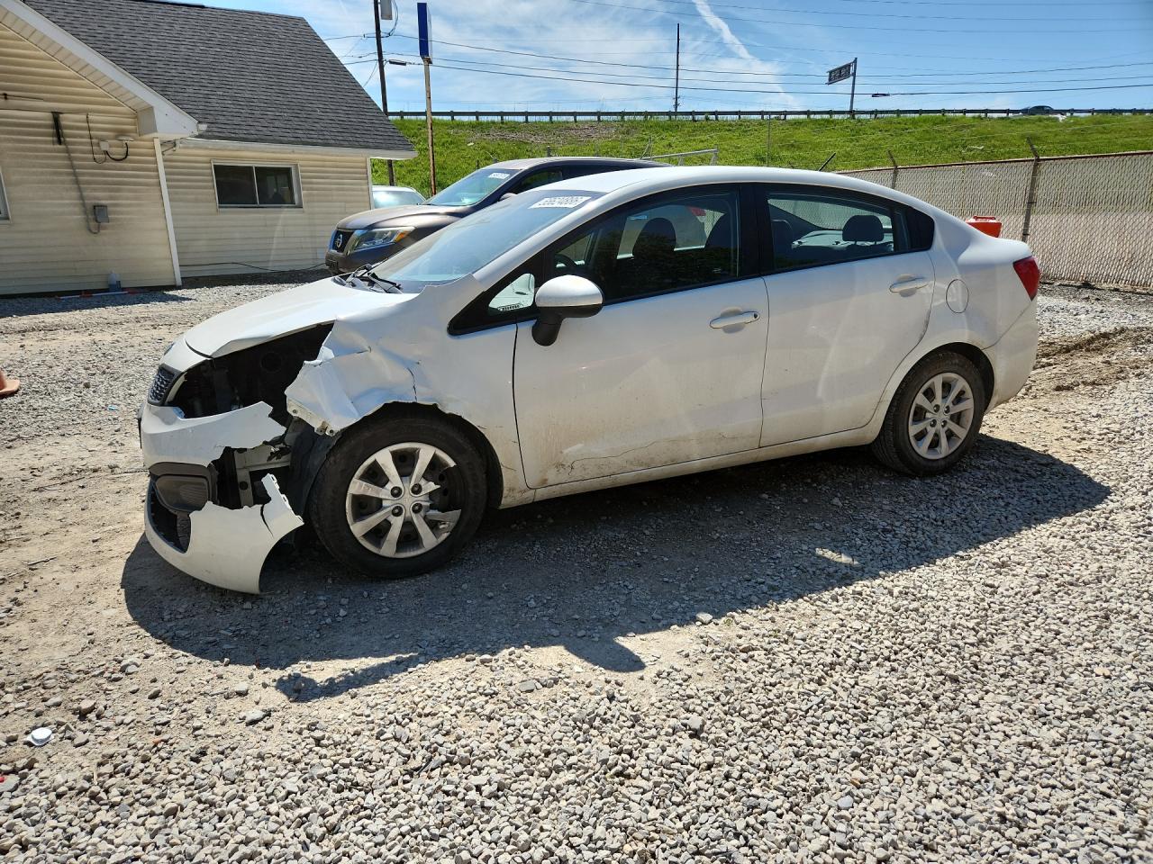 2013 Kia Rio LX, VIN KNADM4A3XD6284159 — Front end