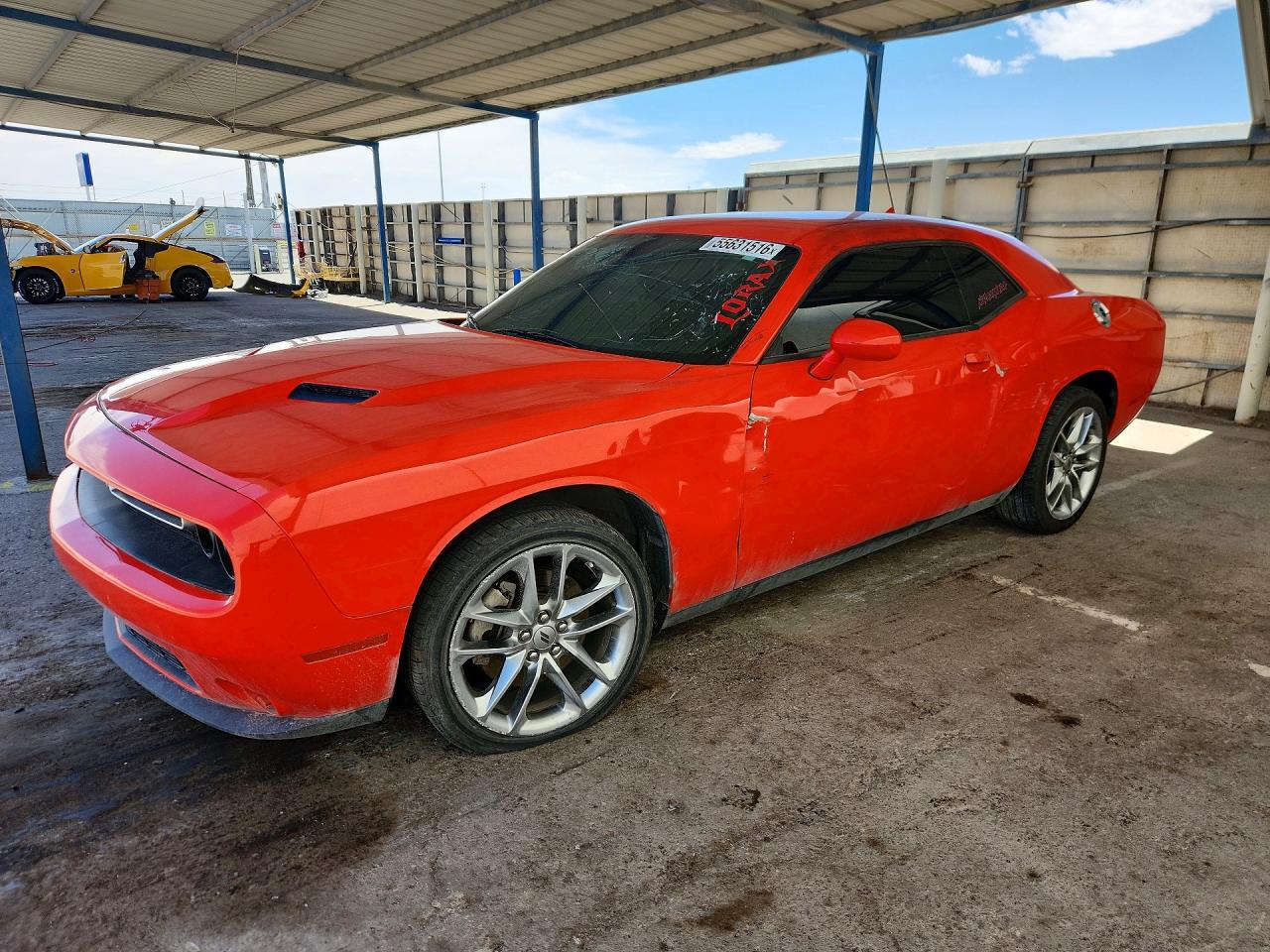 2022 Dodge Challenger SXT, VIN 2C3CDZGG1NH222322 — Burn