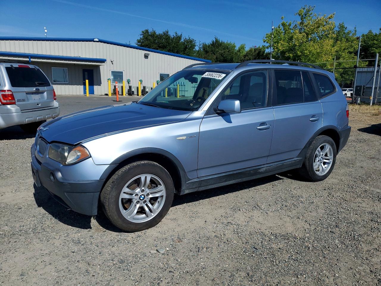 2005 BMW X3 3.0i, VIN WBXPA93425WD02236 — Rear end