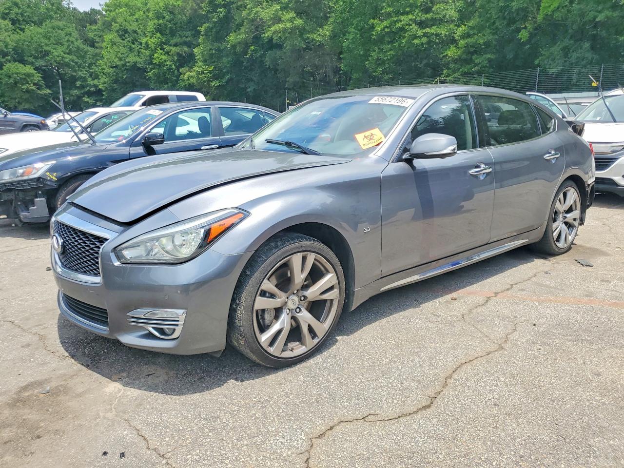 2019 Infiniti Q70 Luxe, VIN JN1BY1PP3KM685121 — Rear end