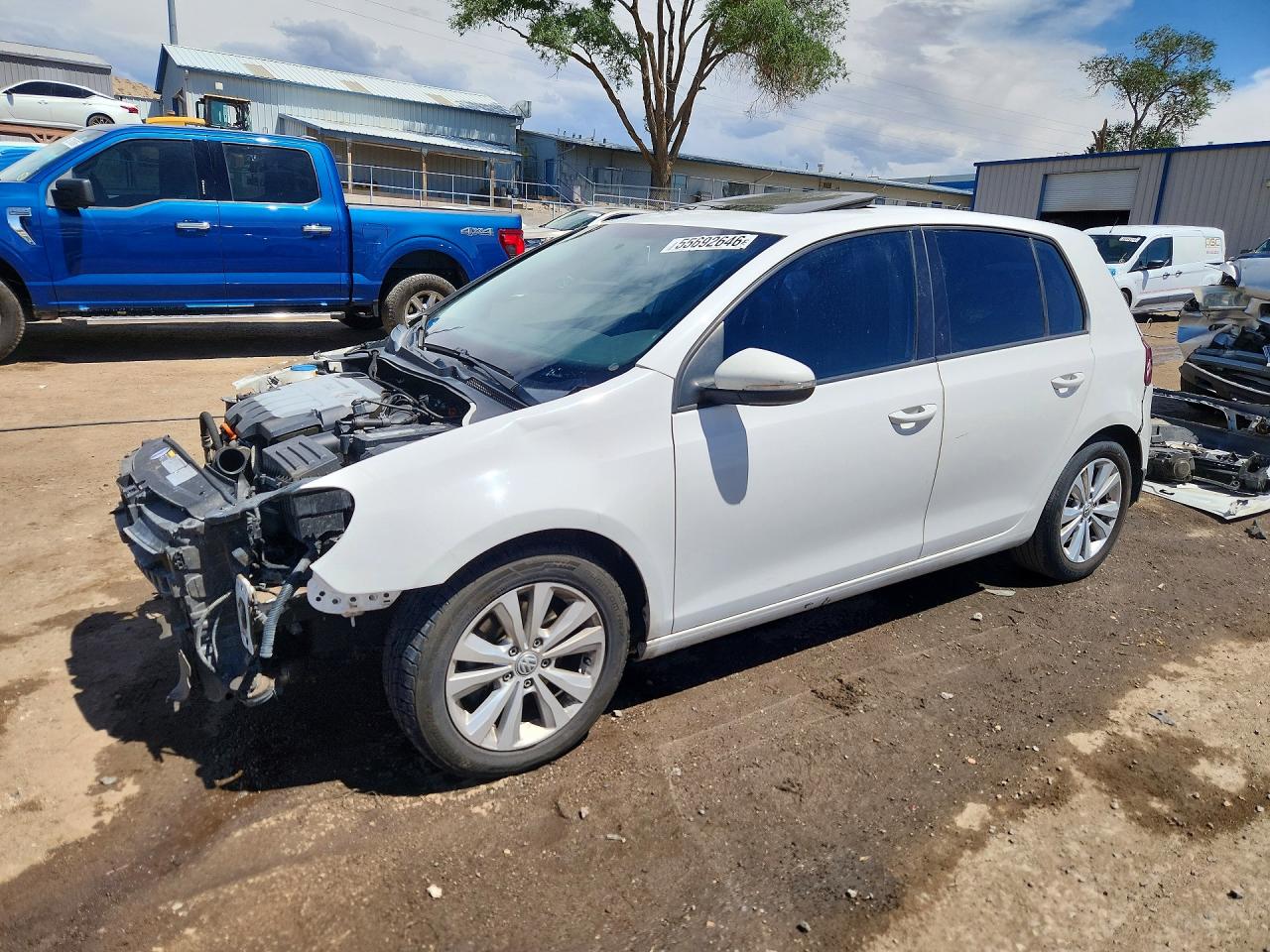 2013 Volkswagen Golf TDI, VIN WVWDM7AJ4DW122580 — Front end