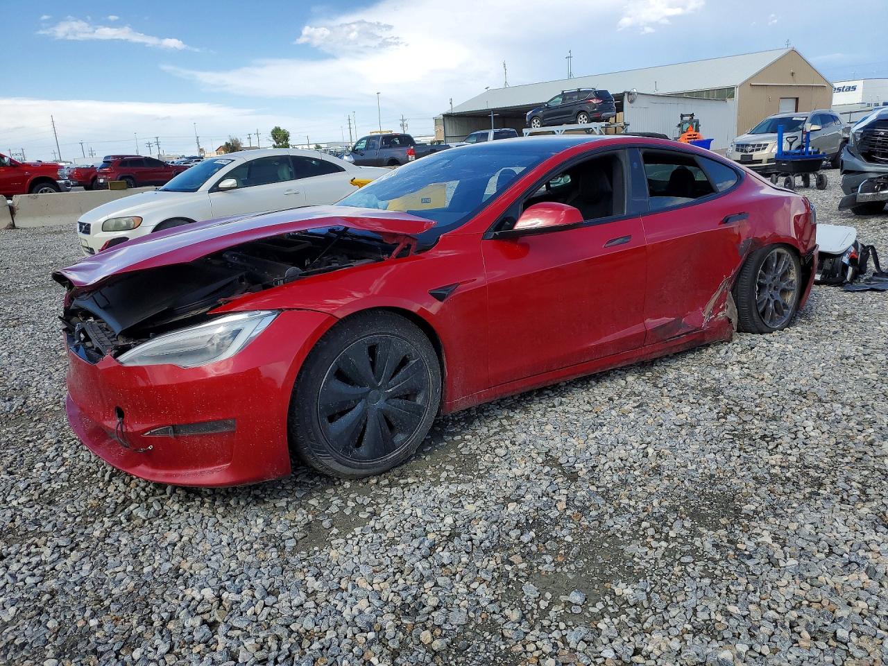 2021 Tesla Model S Plaid, VIN 5YJSA1E66MF455905 — Front end