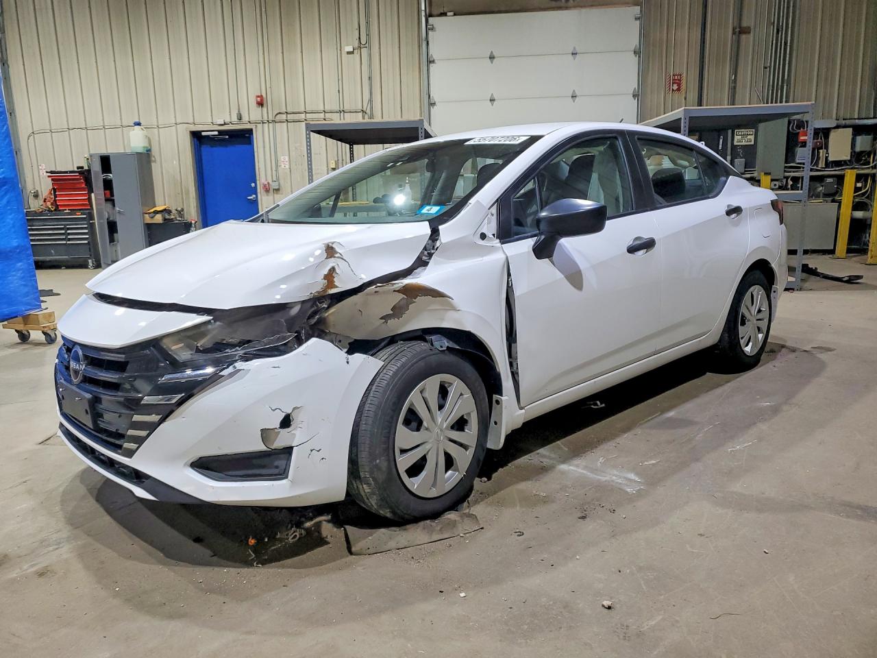 2025 Nissan Versa S, VIN 3N1CN8DV2SL857688 — Engine fire