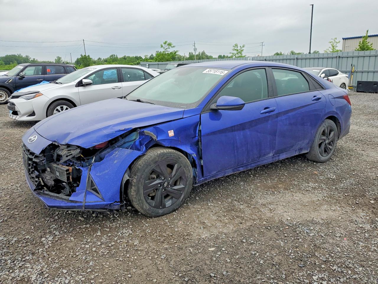 2022 Hyundai Elantra Blue, VIN KMHLM4AJ5NU012480 — Front end