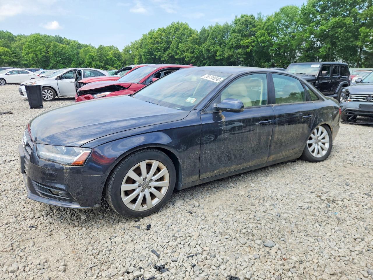 2013 Audi A4 Premium, VIN WAUBFAFL7DN010027 — Undercarriage