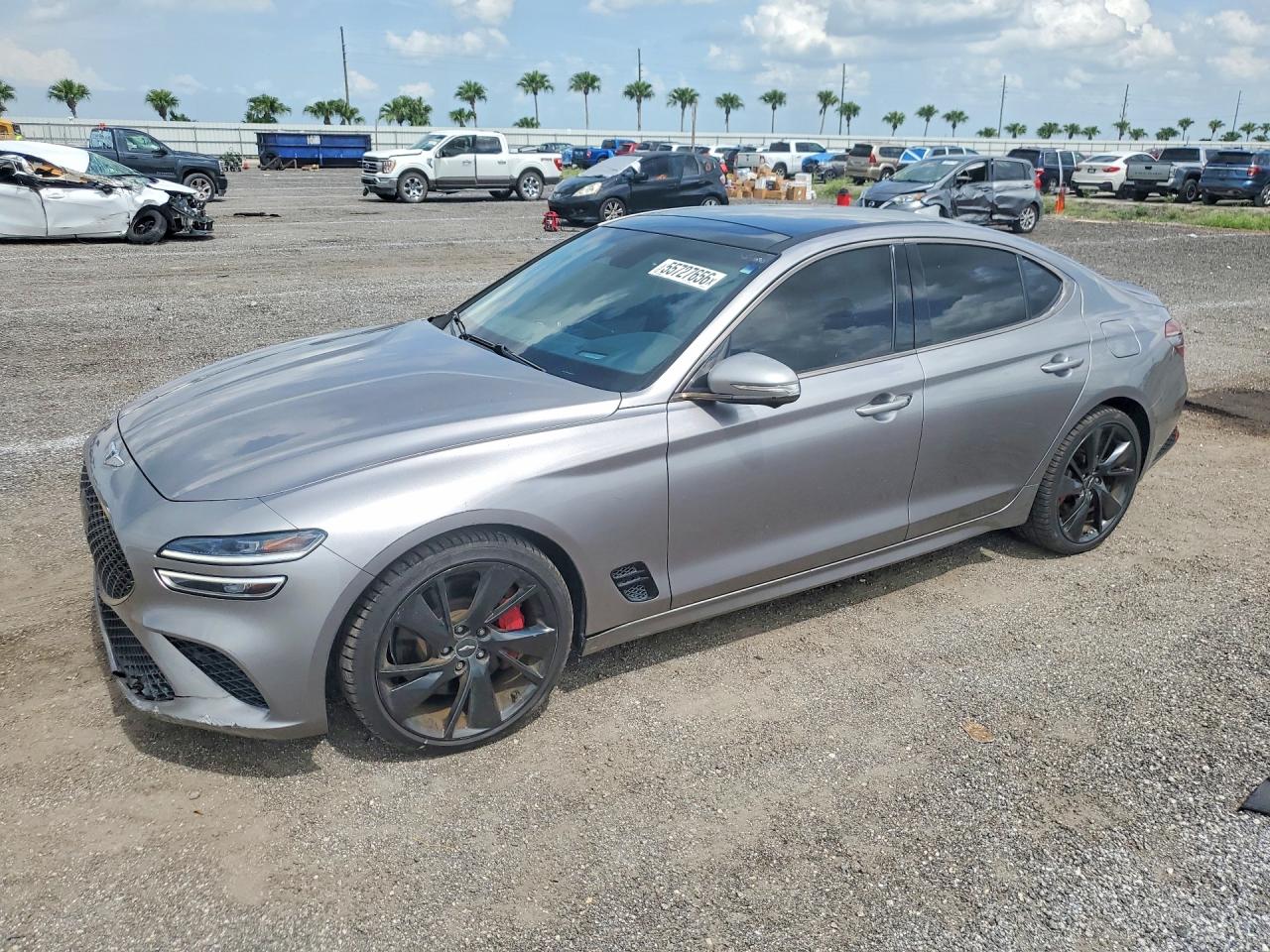 2022 Genesis G70 3.3T, VIN KMTG54TE0NU097488 — Front end