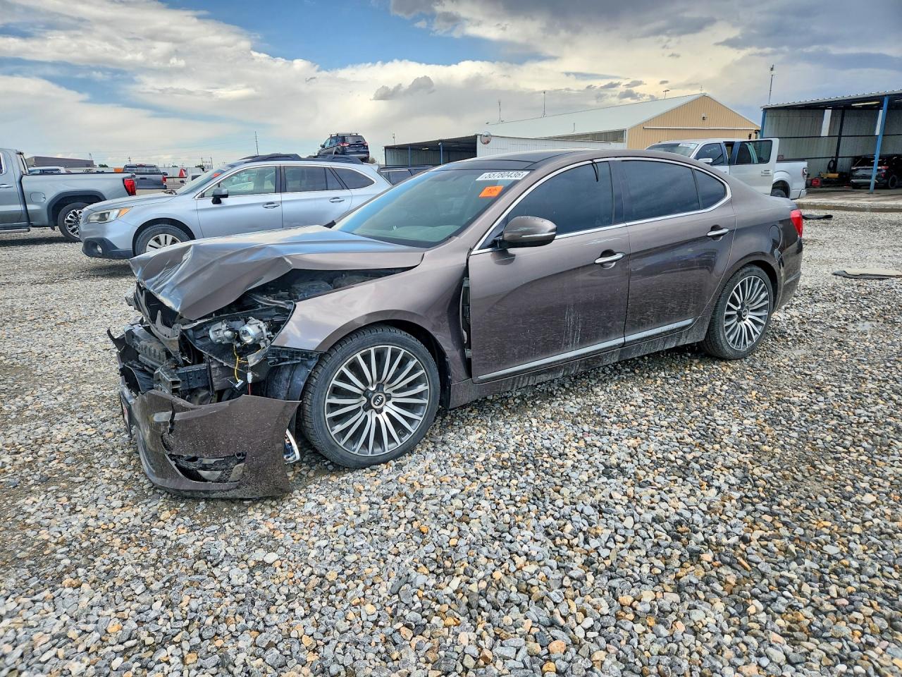 2014 Kia Cadenza Premium, VIN KNALN4D72E5125781 — Front end
