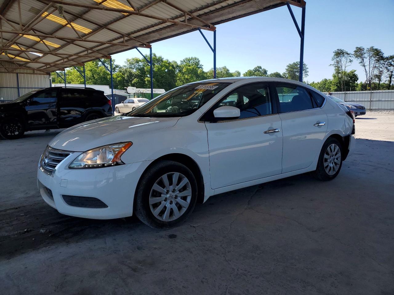 2015 Nissan Sentra S, VIN 3N1AB7AP0FY369297 — Rear end