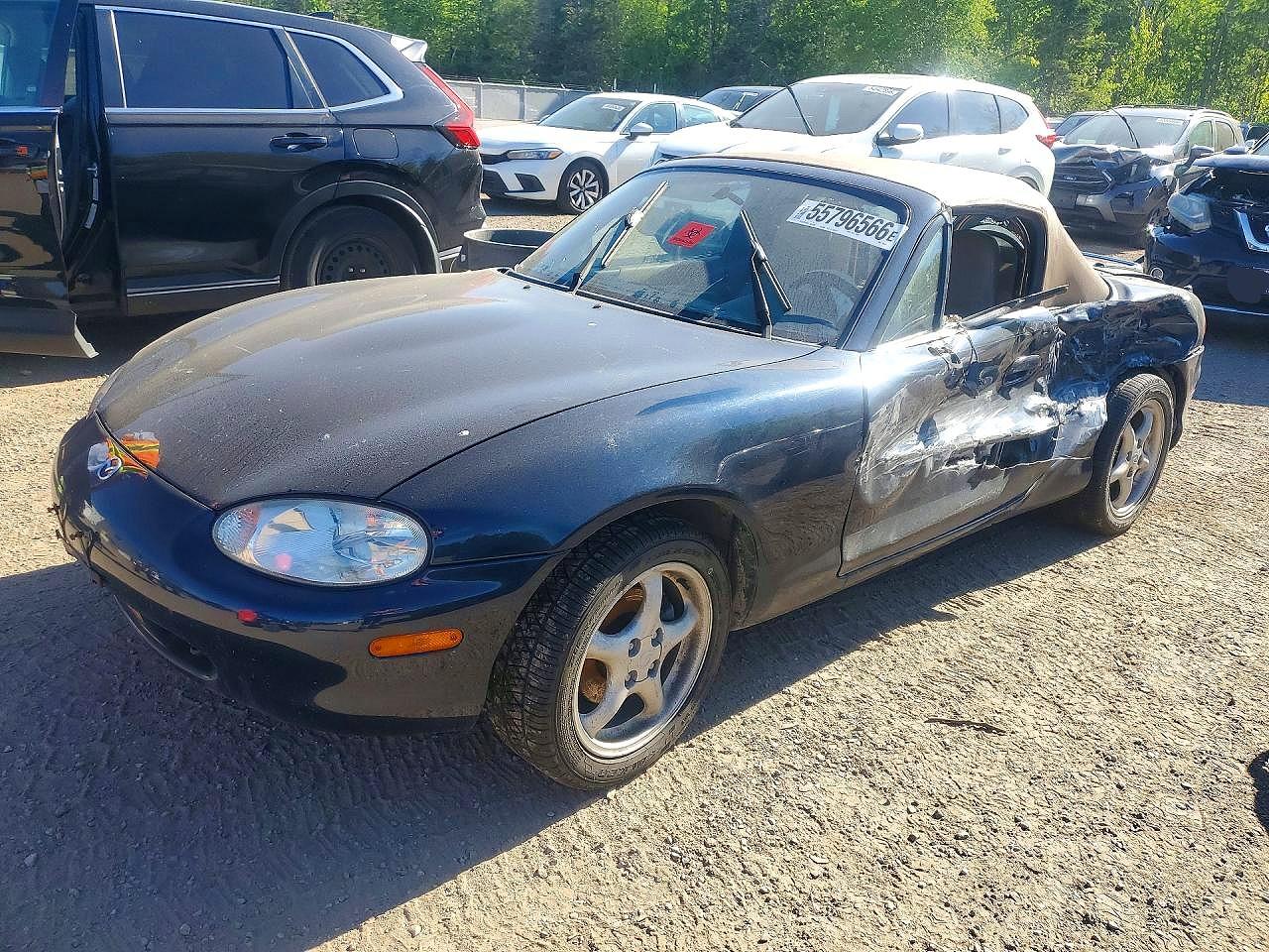 1999 Mazda MX-5 Miata, VIN JM1NB3536X0108847 — Side