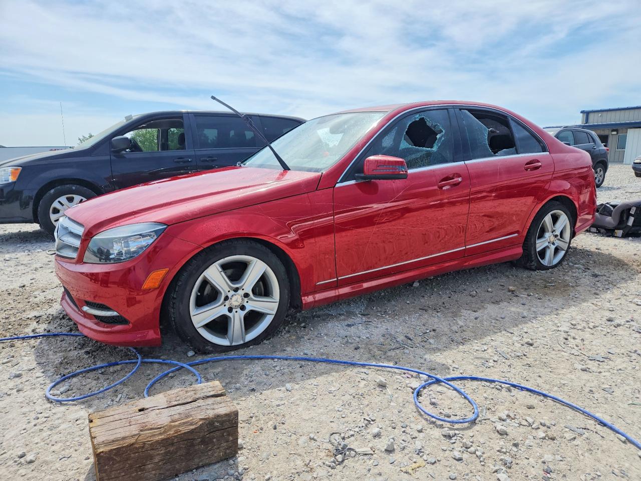 2011 Mercedes-Benz C 300 Sport, VIN WDDGF8BB2BR159021 — Vandalism