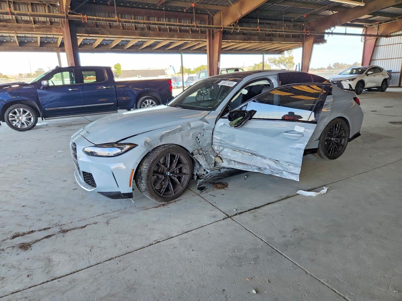 2022 BMW M3 Competition xDrive, VIN WBS43AY06NFL62298 — Side