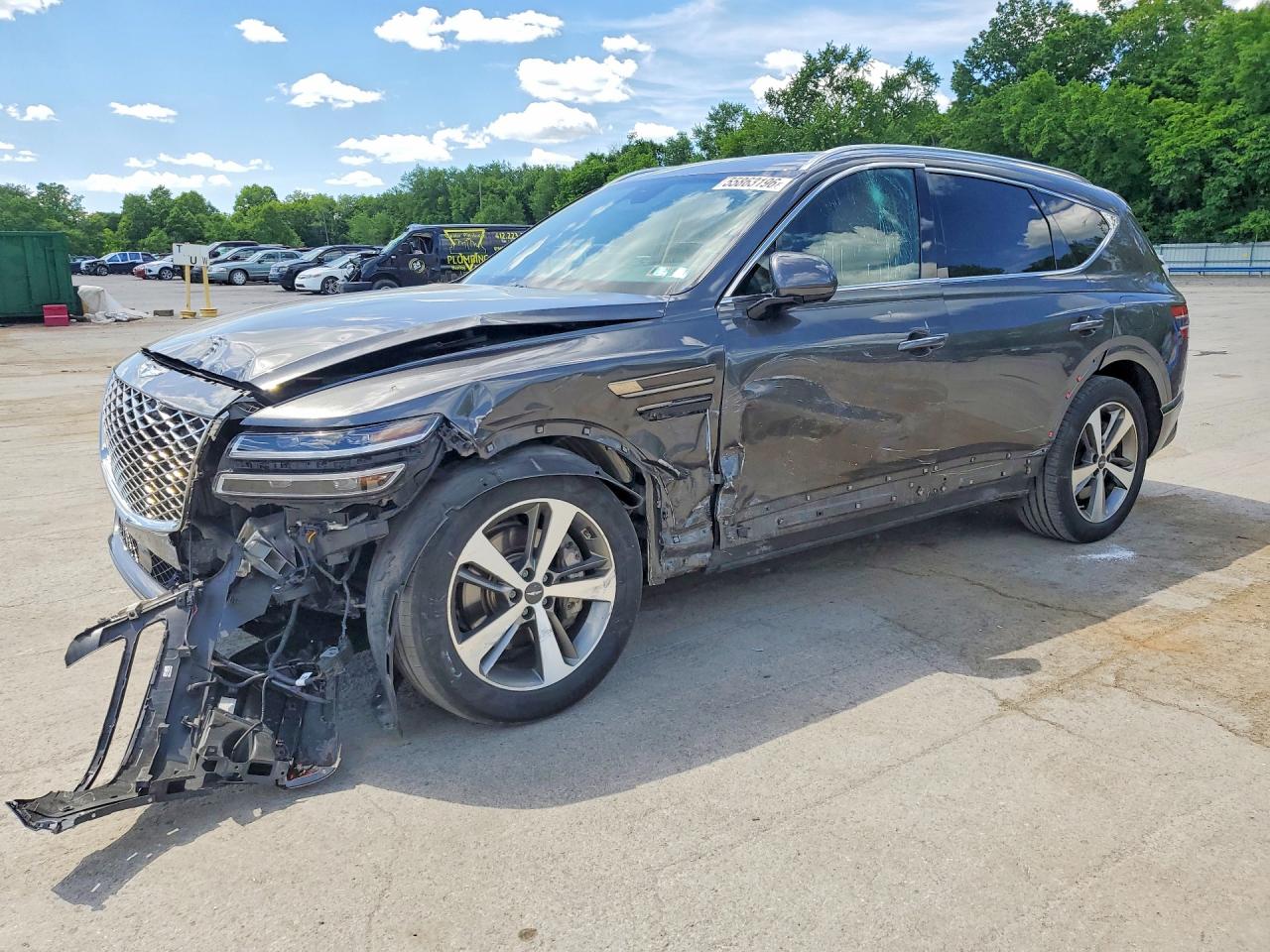 2022 Genesis GV80, VIN KMUHBDSB4NU099342 — Front end