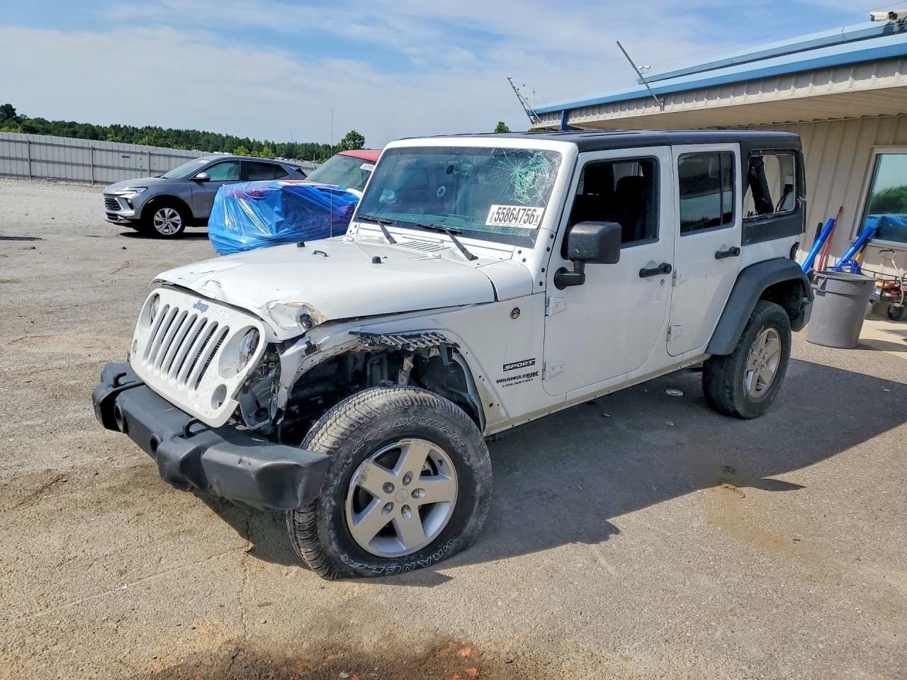 2018 Jeep Wrangler Unlimited Sport S, VIN 1C4HJWDG0JL922049 — Front end
