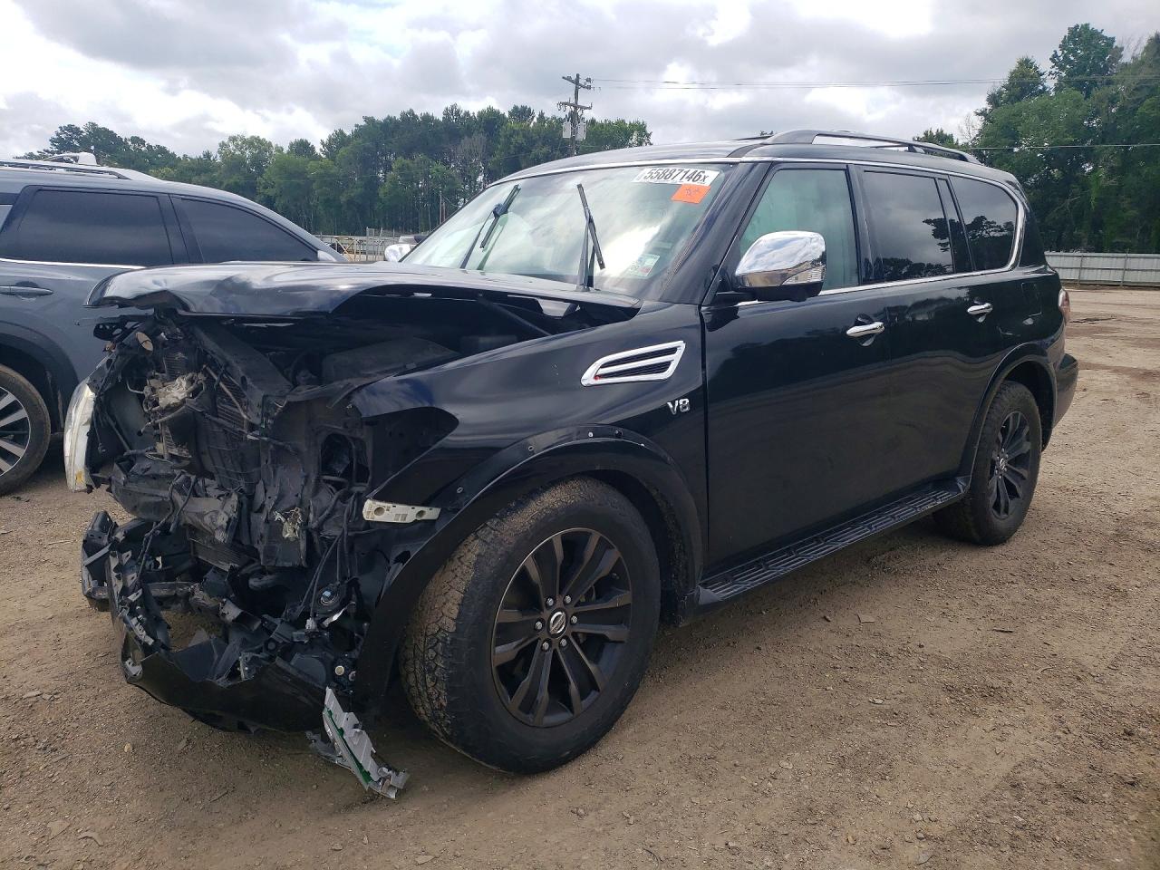 2019 Nissan Armada Platinum, VIN JN8AY2NF6K9352444 — Front end