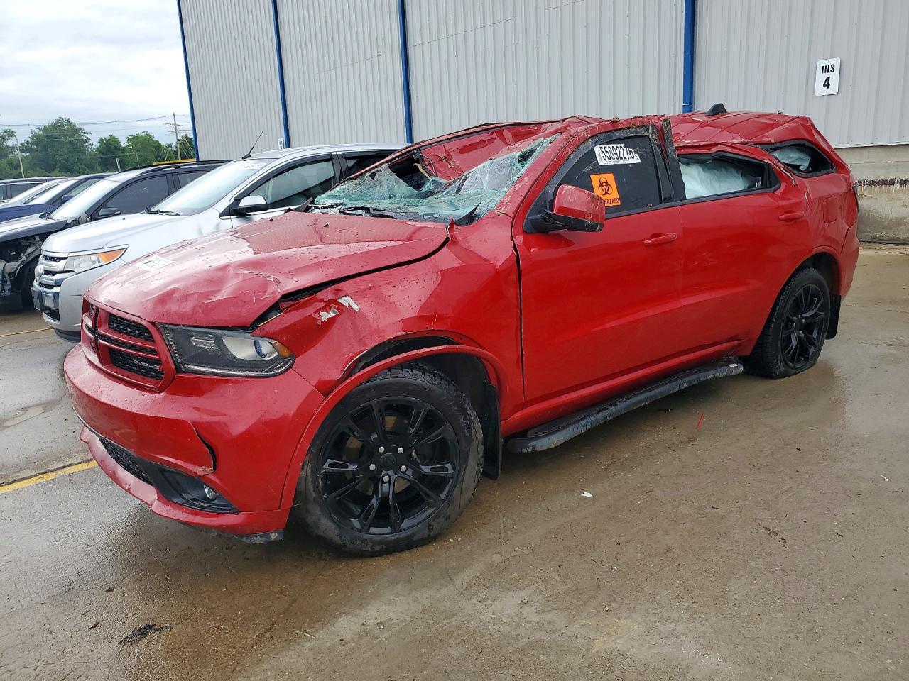 2014 Dodge Durango SXT, VIN 1C4RDJAG1EC345489 — Опрокидывание