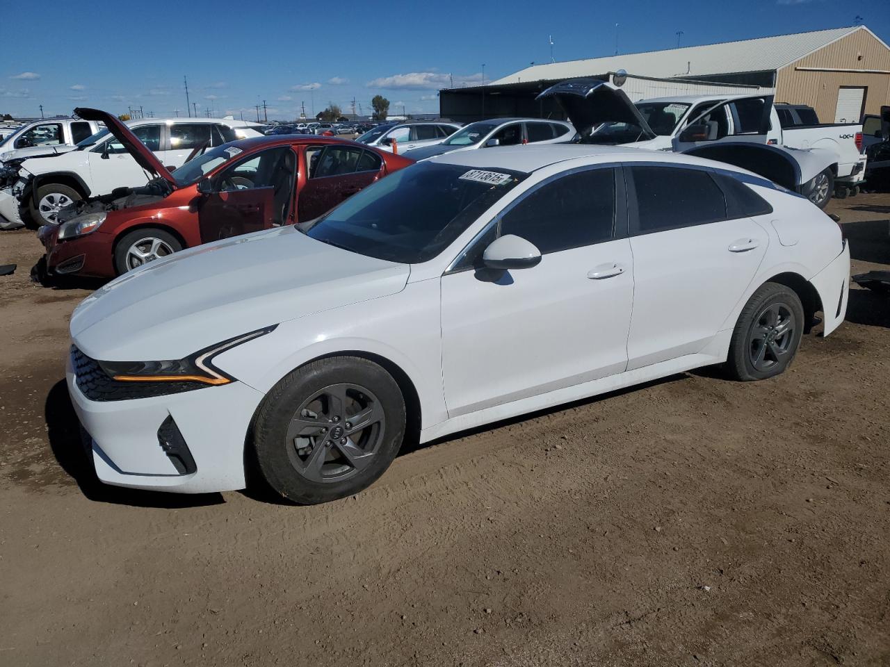 2021 Kia K5 LXS, VIN 5XXG14J24MG015642 — Rear end