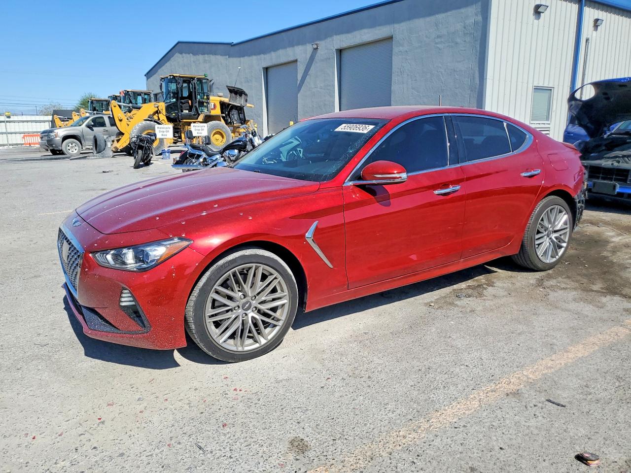2020 Genesis G70 2.0T, VIN KMTG64LA7LU049218 — Rear end