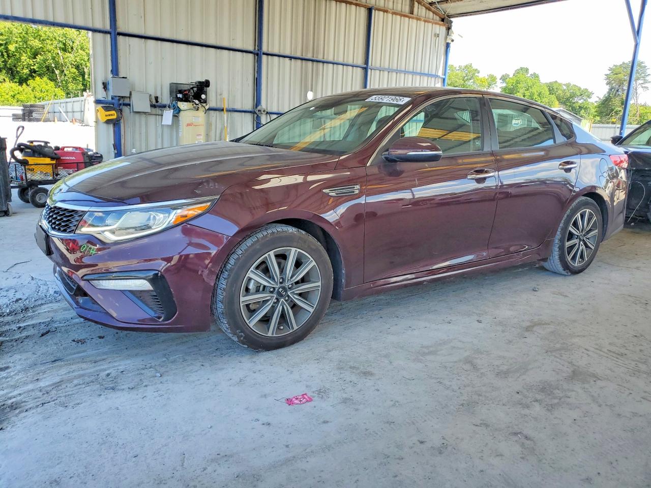 2019 Kia Optima LX, VIN 5XXGT4L39KG355138 — Front end