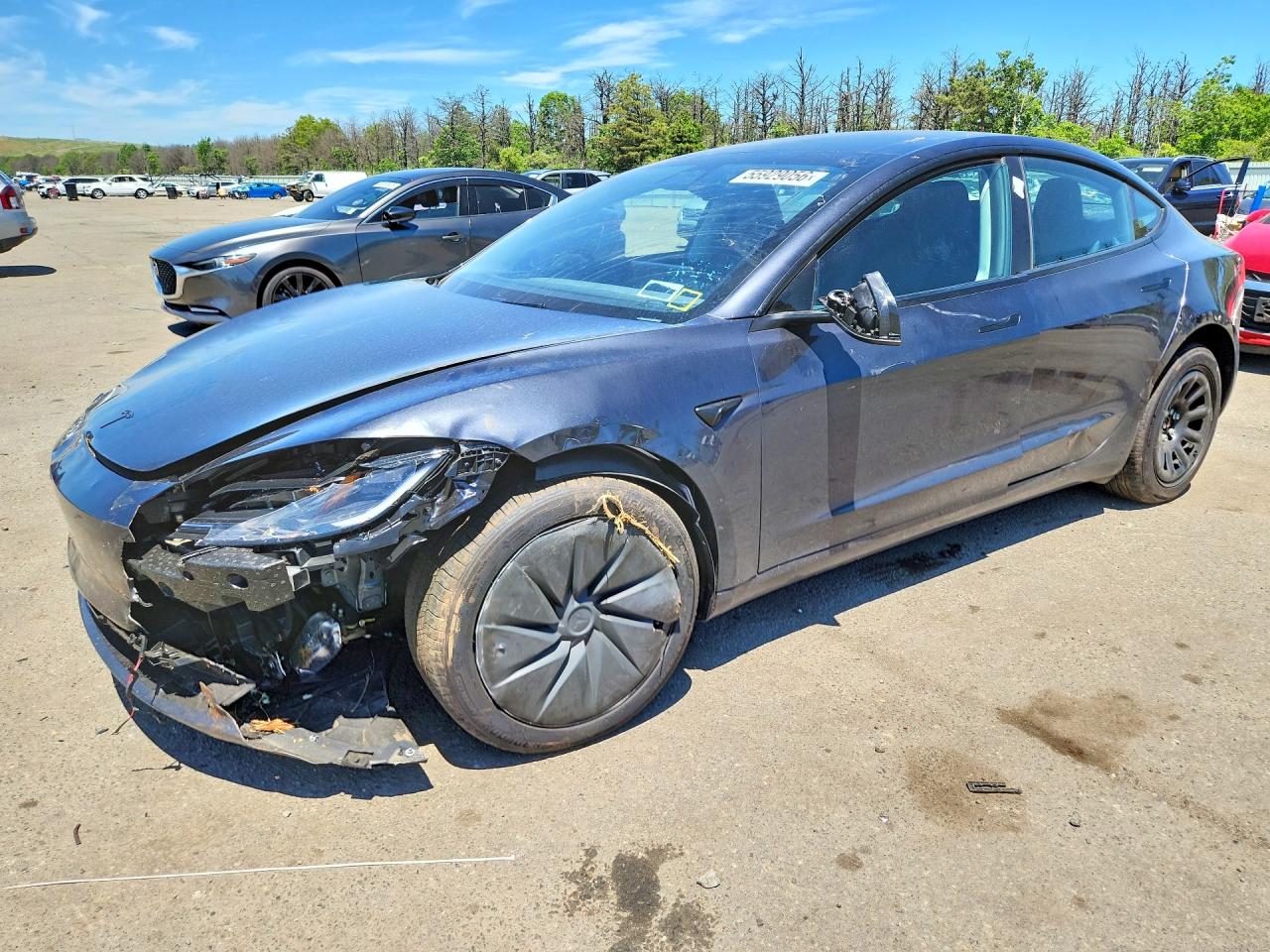 2025 Tesla Model 3 Long Range, VIN 5YJ3E1EA3SF134530 — Front end