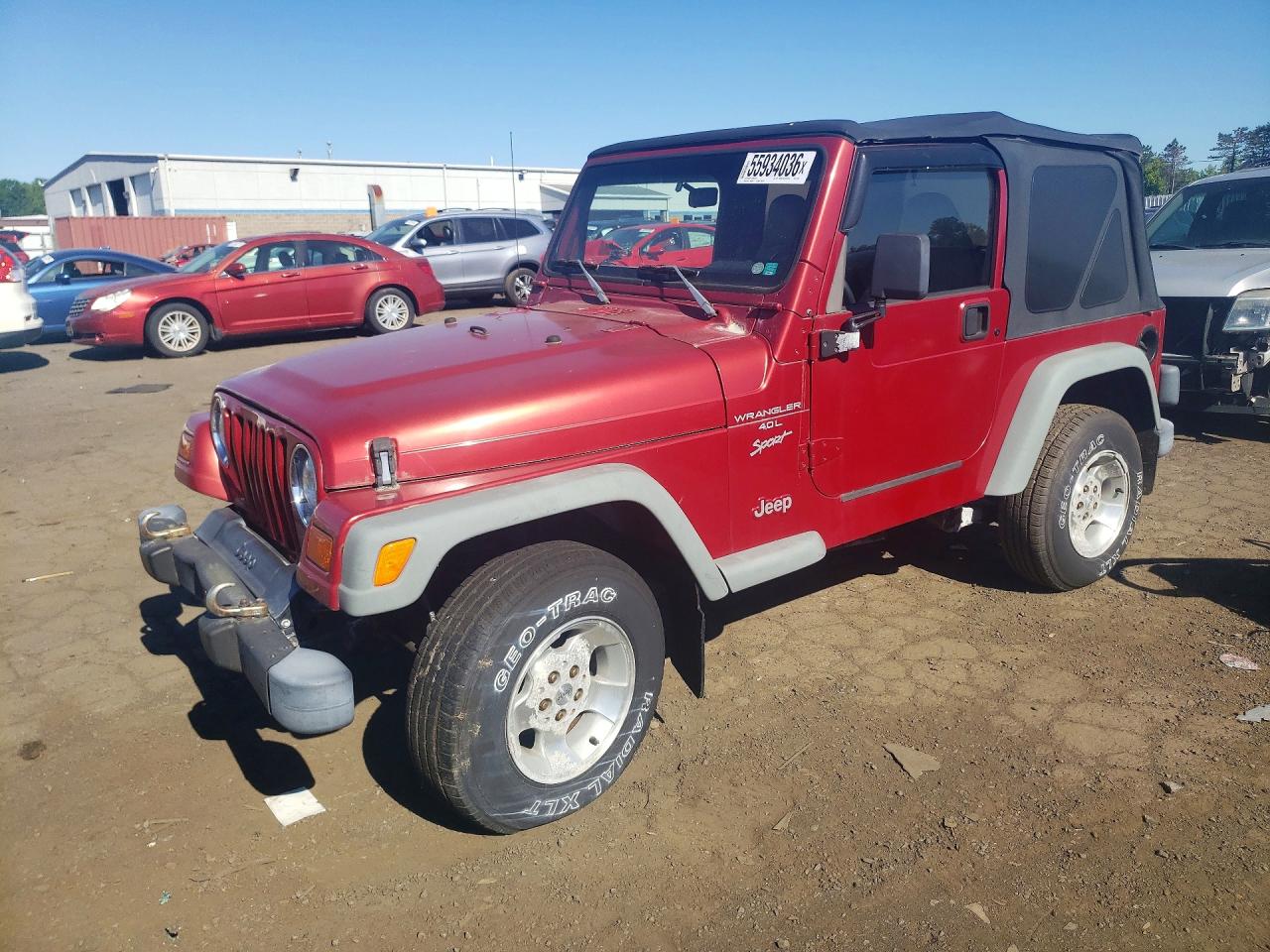 1999 Jeep Wrangler Sport, VIN 1J4FY19SXXP412810 — Minor dents and scratches