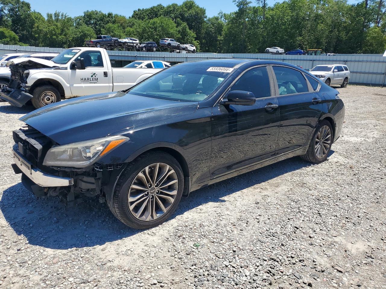 2016 Hyundai Genesis 3.8L, VIN KMHGN4JE5GU137533 — Front end