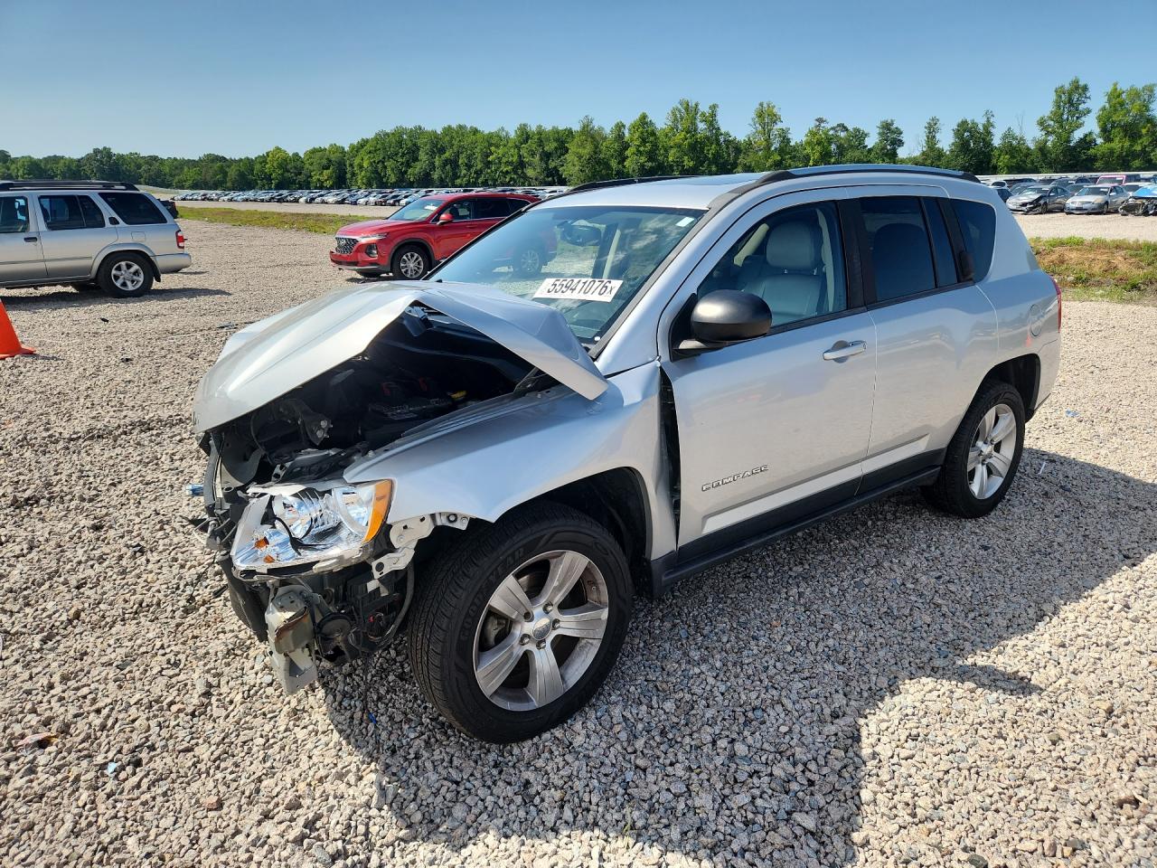 2012 Jeep Compass Latitude, VIN 1C4NJDEB8CD613520 — Front end