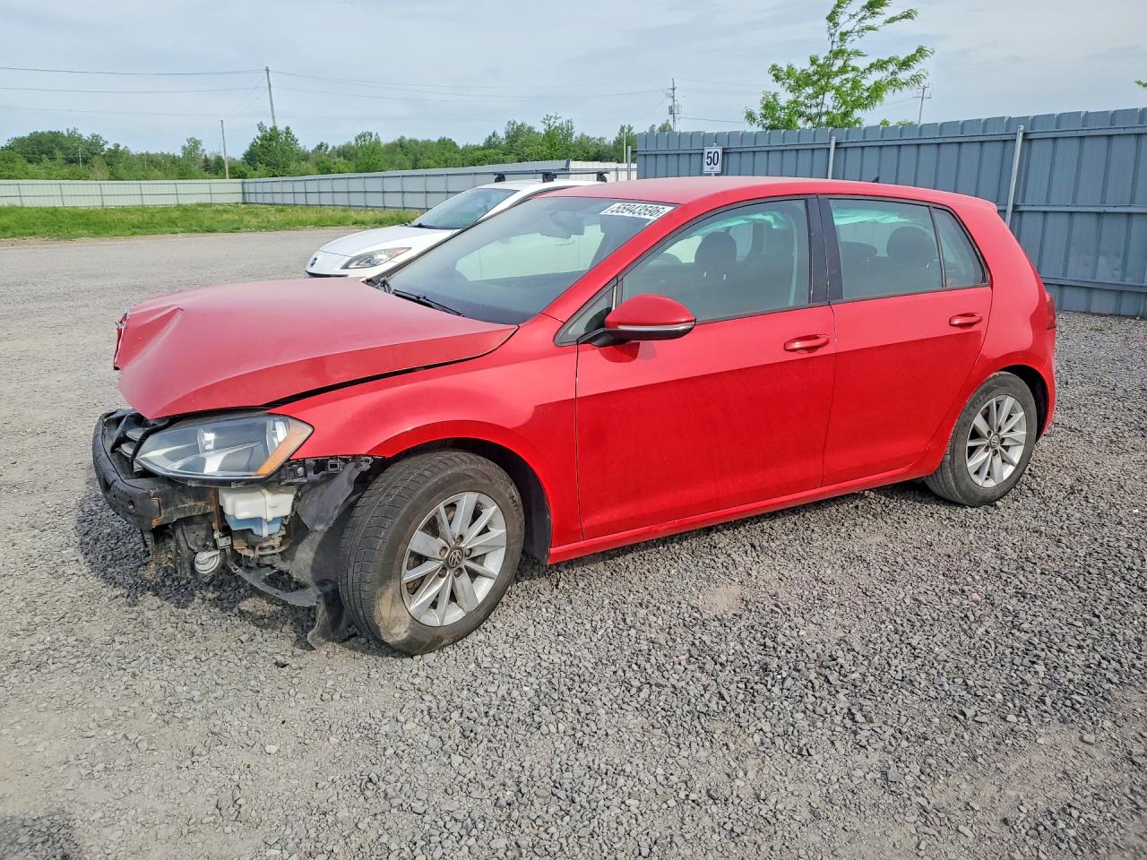 2017 Volkswagen Golf S, VIN 3VW217AU1HM040299 — Front end