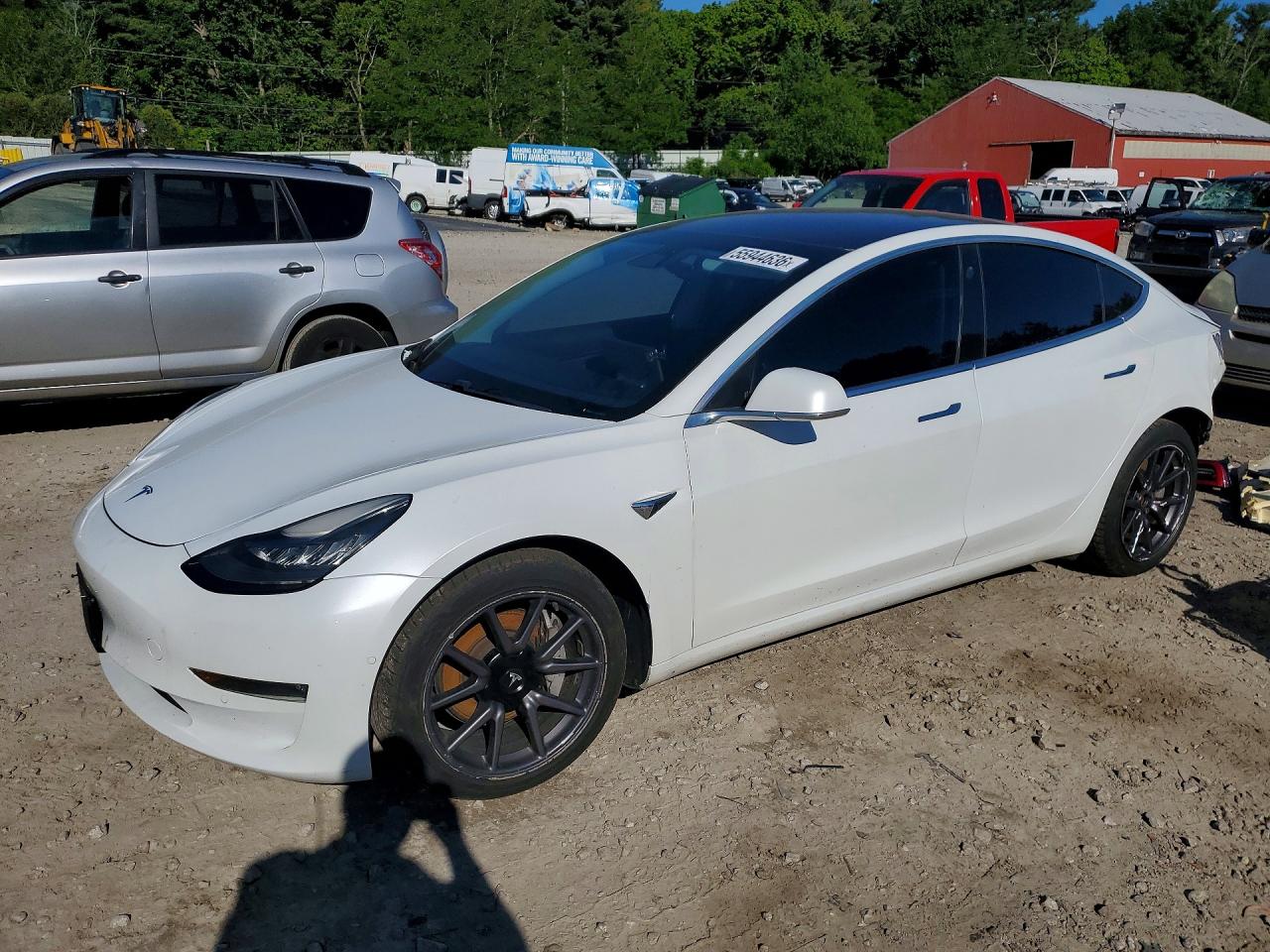 2018 Tesla Model 3 Long Range Battery, VIN 5YJ3E1EB3JF066849 — Rear end