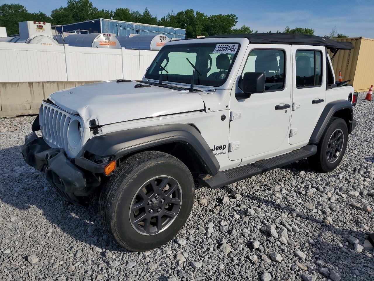 2022 Jeep Wrangler Unlimited Sport, VIN 1C4HJXDN4NW232135 — Front end